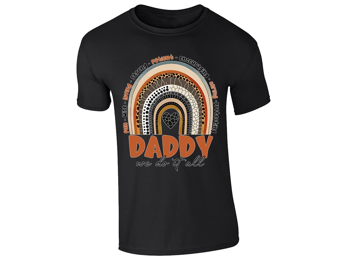 08ccb9f0 0b0ed11b 82c2 4e7a 823c 6927261deb7e.jpg Black men's T-shirt with Daddy rainbow design – “we do it all”