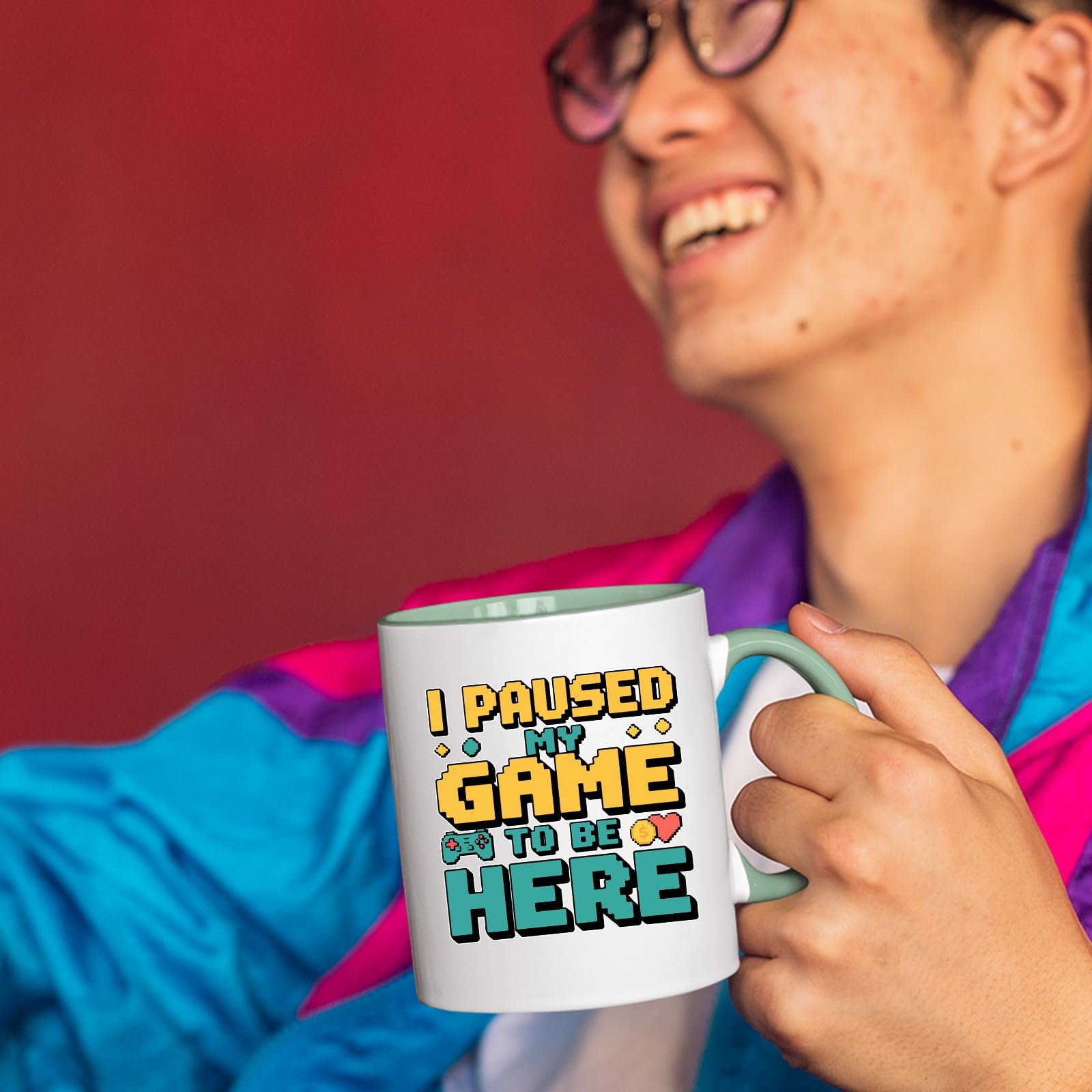 1826fac1.jpg I Paused My Game Colour Handle Mug – product photo 4