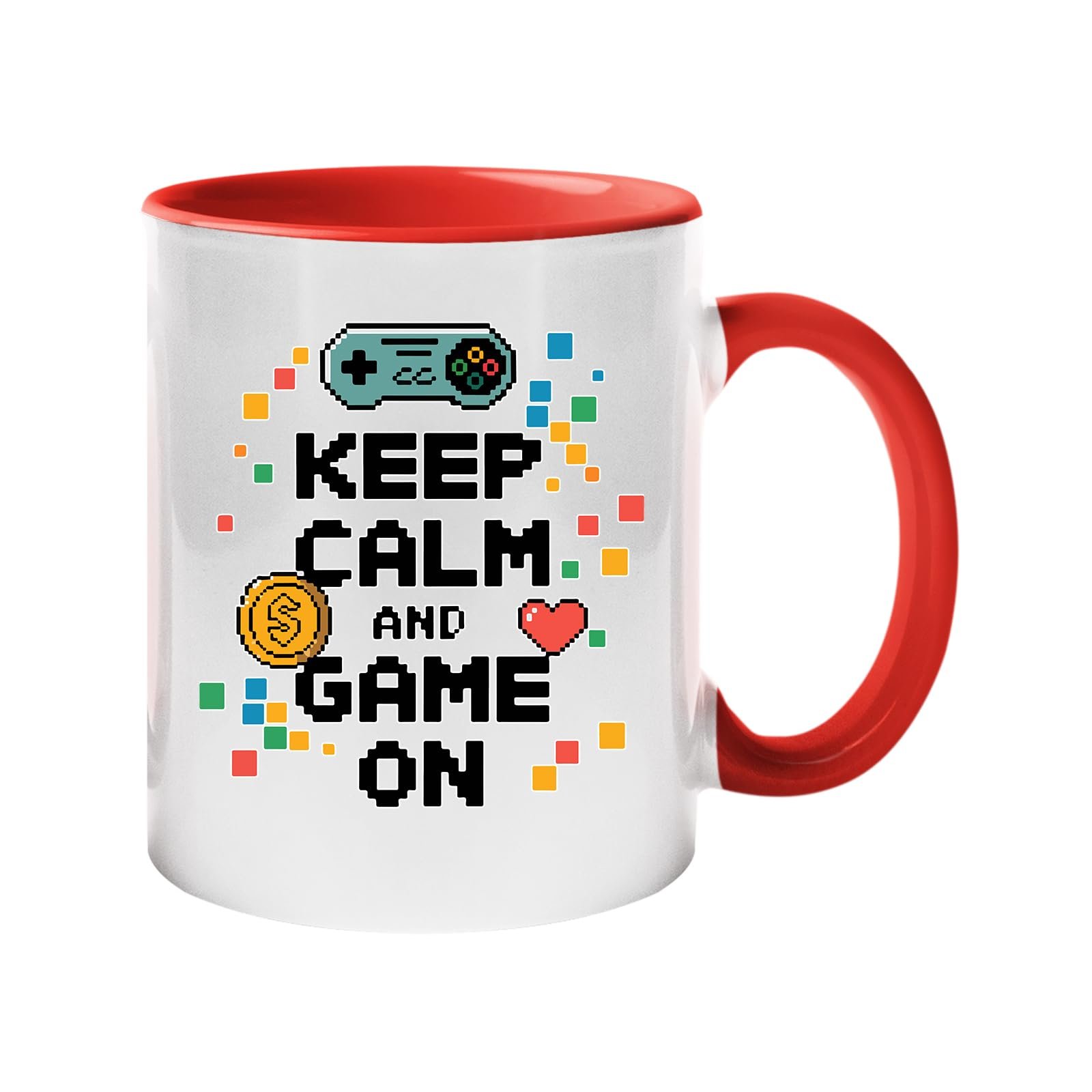 18545ef0.jpg Keep Calm and Game On Colour Handle Mug – product photo 9