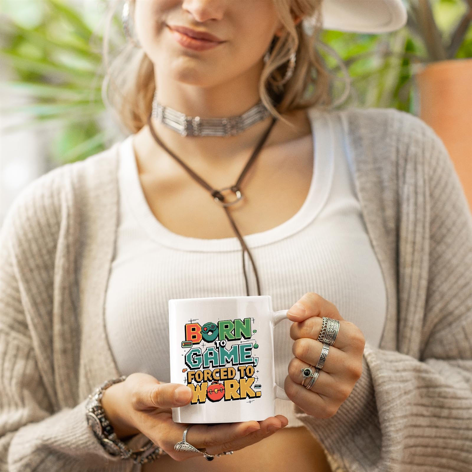18eb37dc.jpg Born to Game Forced to Work Mug – product photo 4