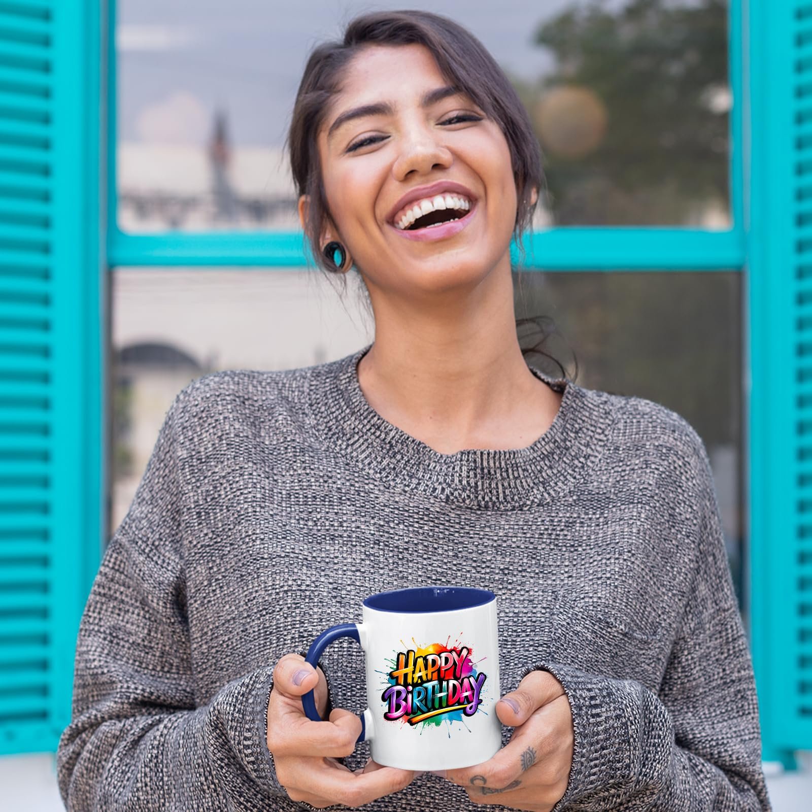 2e07299e.jpg Happy Birthday Colour Handle Mug – product photo 3