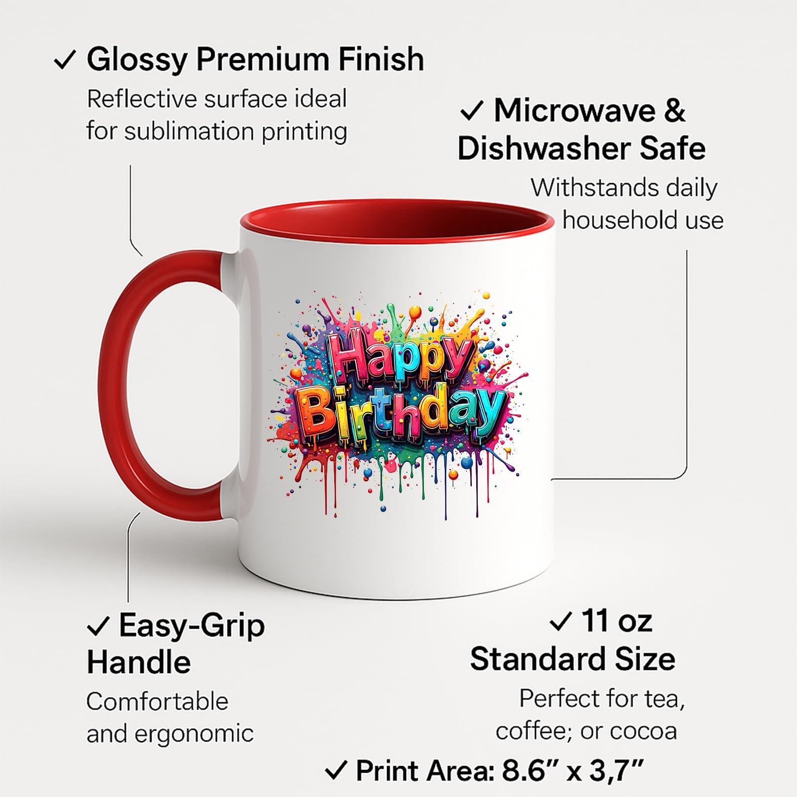 3080a85d.jpg Happy Birthday Colour Handle Mug – product photo 2