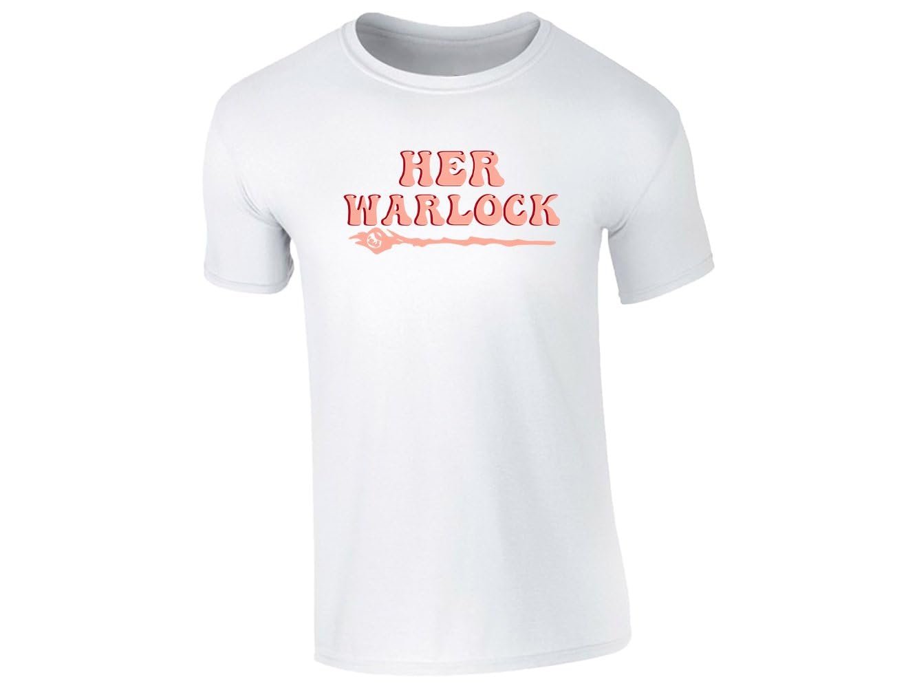41gihlwe5wl.jpg White men's T-shirt with “Her Warlock” wand design