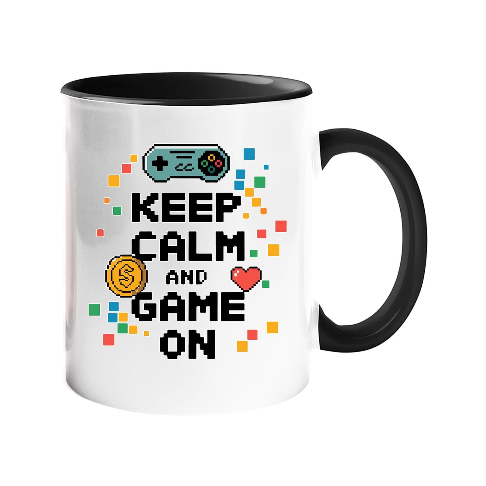 44d78bbd.jpg Keep Calm and Game On Colour Handle Mug – product photo 10