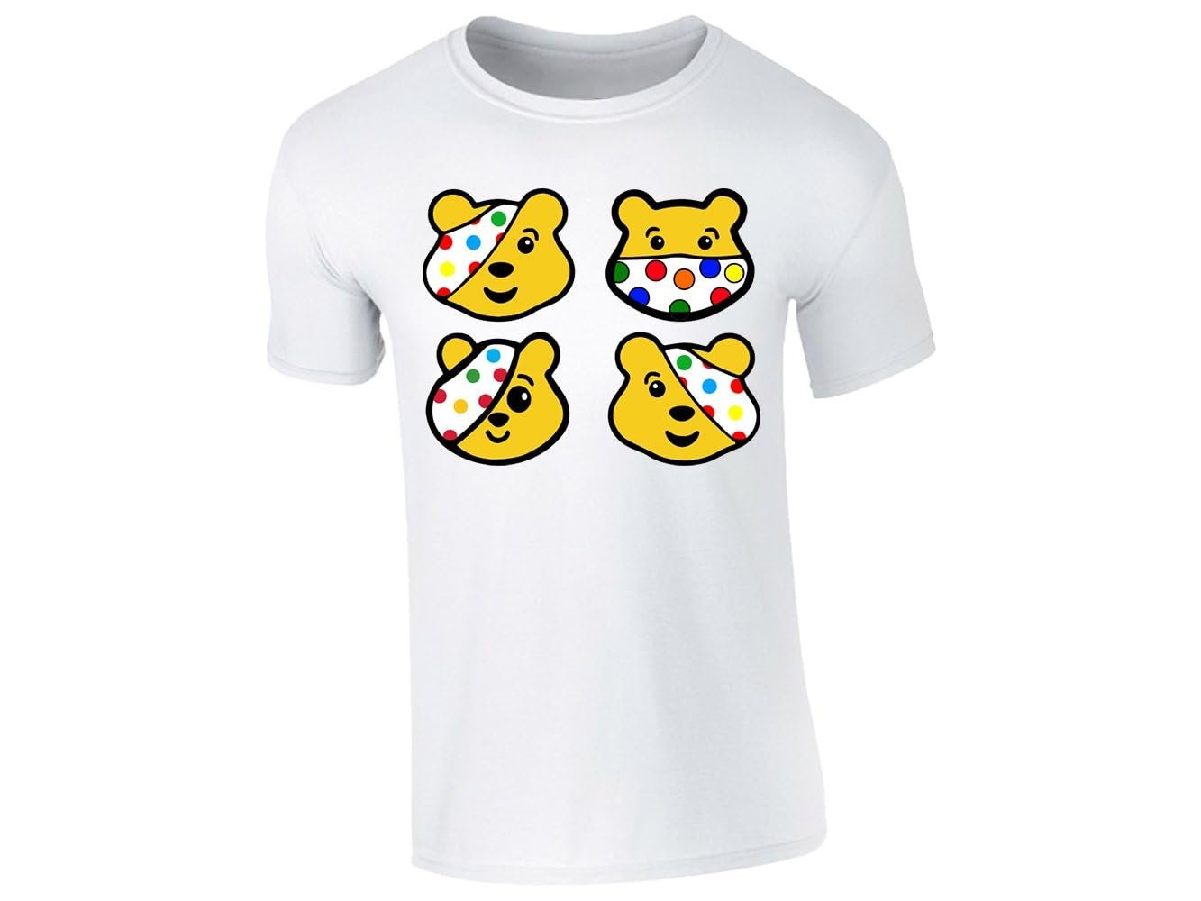 51a24189jel 87e32cb5 ad99 4027 a8f0 c4c5ffa6c003.jpg White kids' T-shirt with four spotty bear faces design