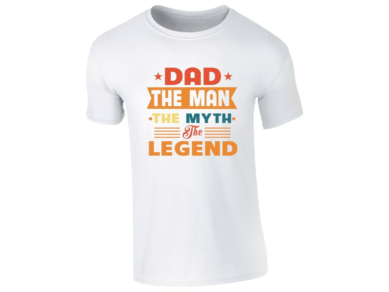 51kwwnmjqel.jpg White men's T-shirt with “Dad – the man, the myth, the legend” retro design