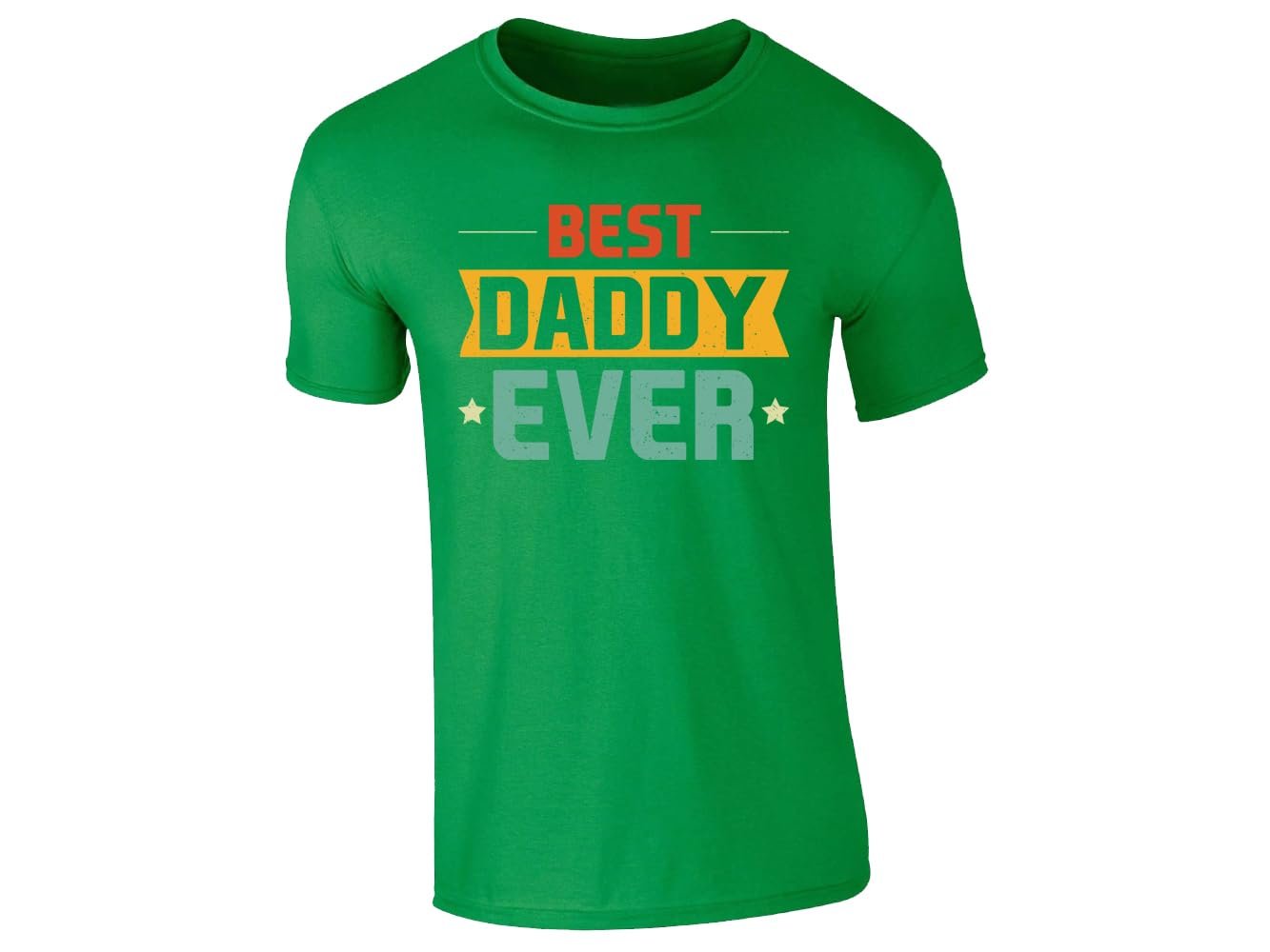 51uugwluy4l.jpg Irish Green men's T-shirt with “Best Daddy Ever” retro design
