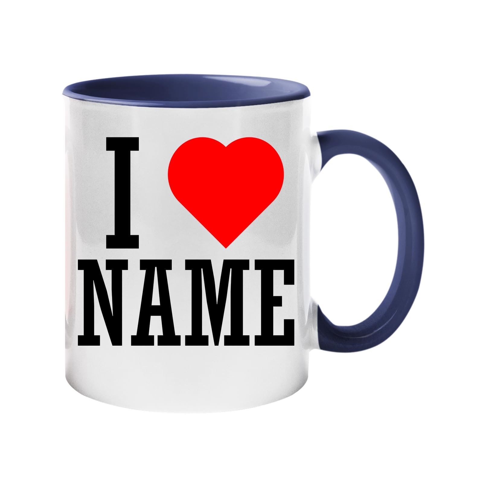 51eqb5ma0tl.jpg I love name mug with a dark blue handle and inside