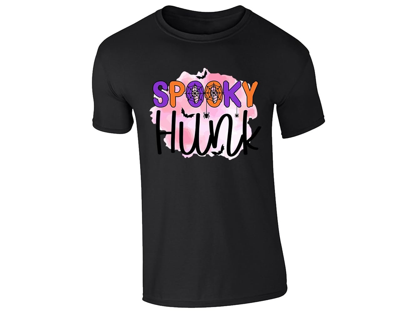 51frk2z0vbl.jpg Black men's T-shirt with “Spooky Hunk” Halloween design