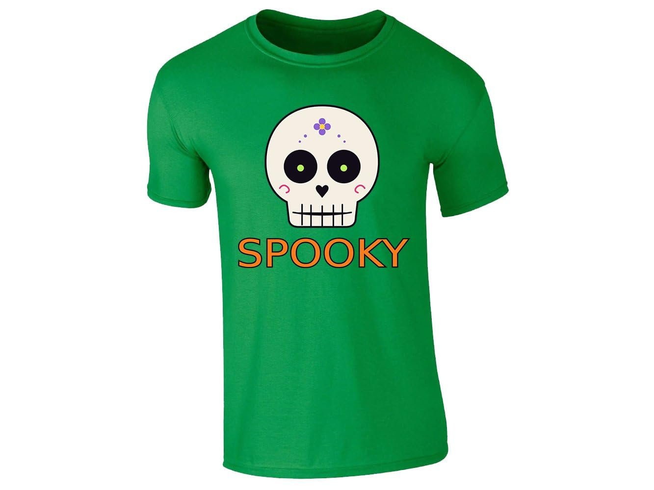 51s51fannml 3571d6a5 94f4 4253 81d4 73cf537d167c.jpg Irish Green kids' T-shirt with “Spooky” sugar skull design