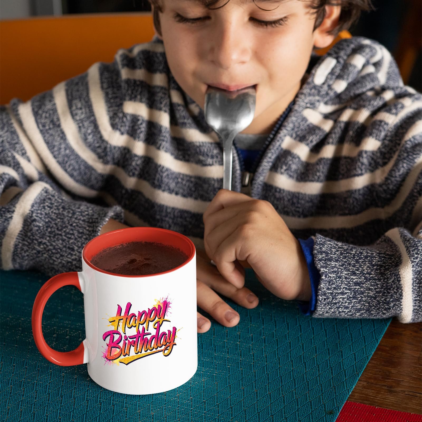 5340f26c.jpg Happy Birthday Colour Handle Mug – product photo 8