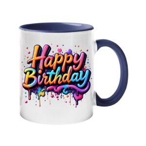 Happy Birthday Colour Handle Mug – main product photo