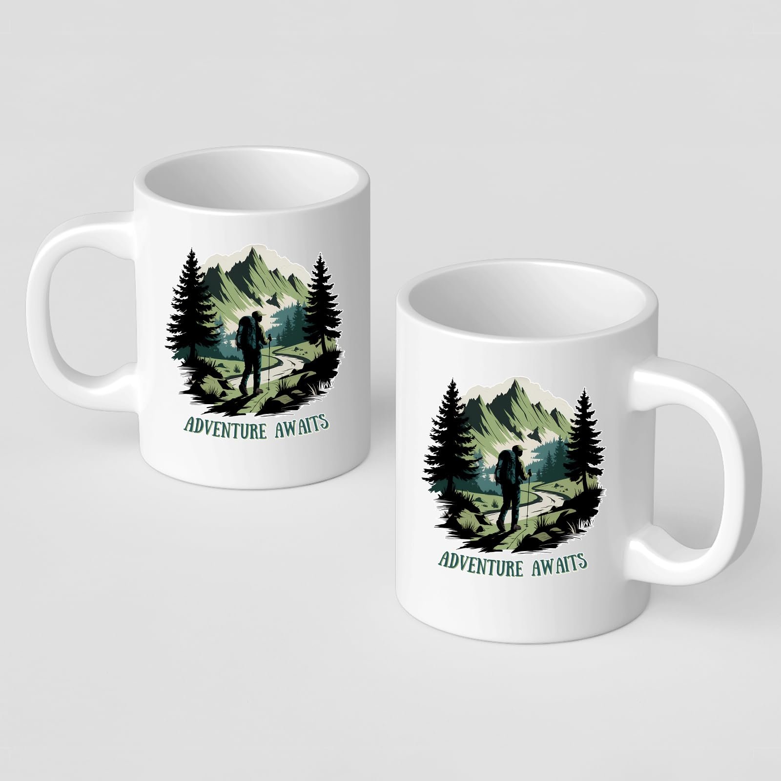 61jjpaouzol.jpg Front and back of the Adventure Awaits hiker mug