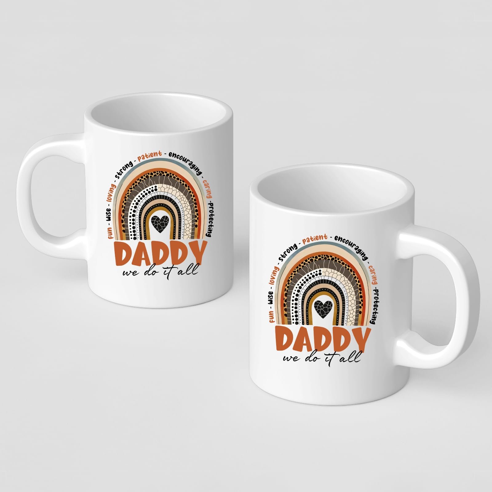 61jtxawh0ul.jpg Front and back of the Daddy boho rainbow mug