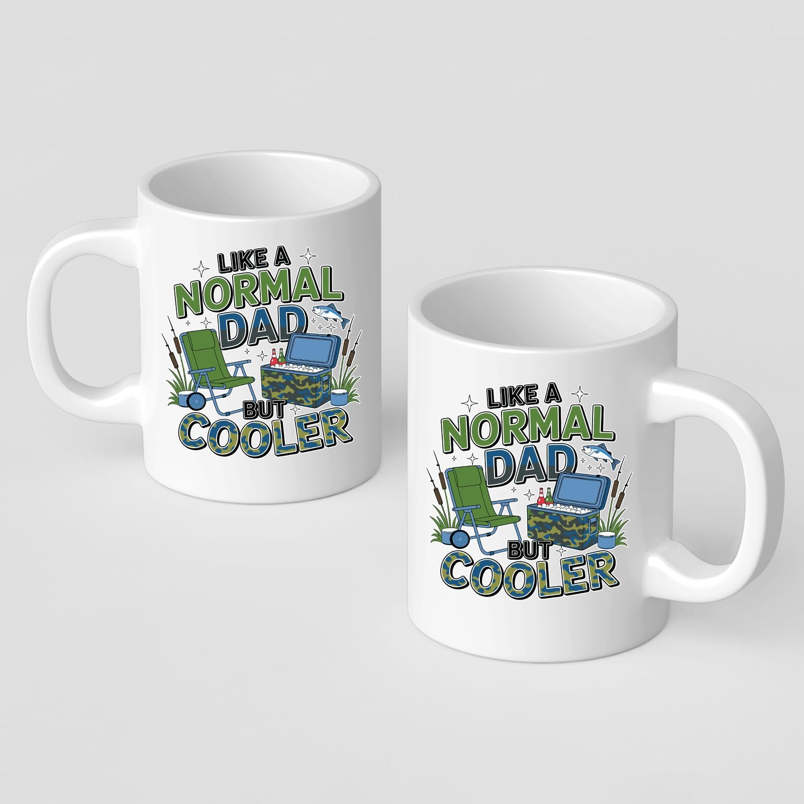 61mulp9wshl.jpg Front and back of the Like a Normal Dad But Cooler mug