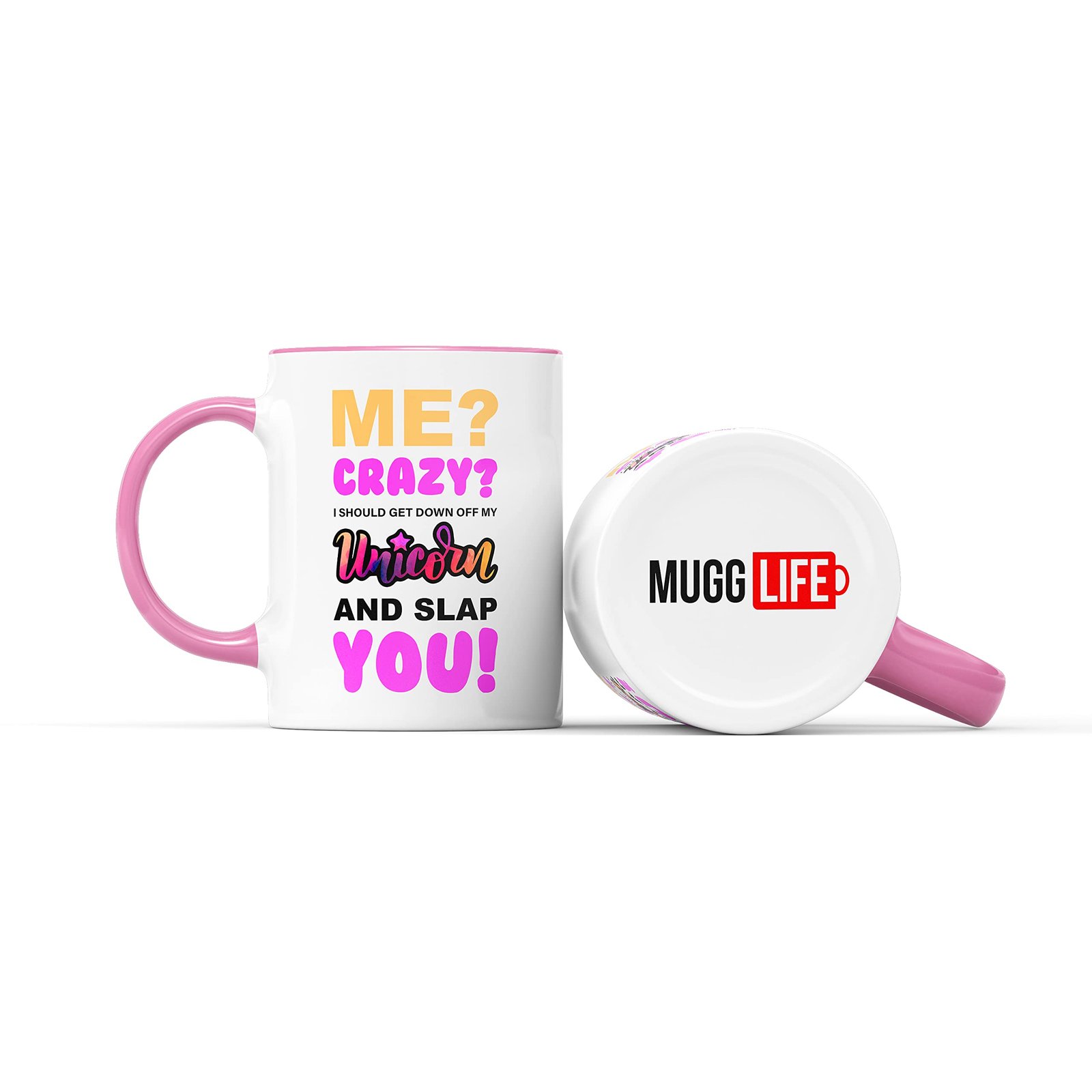 61t cxmva4l.jpg Unicorn slogan mug next to the base of a mug