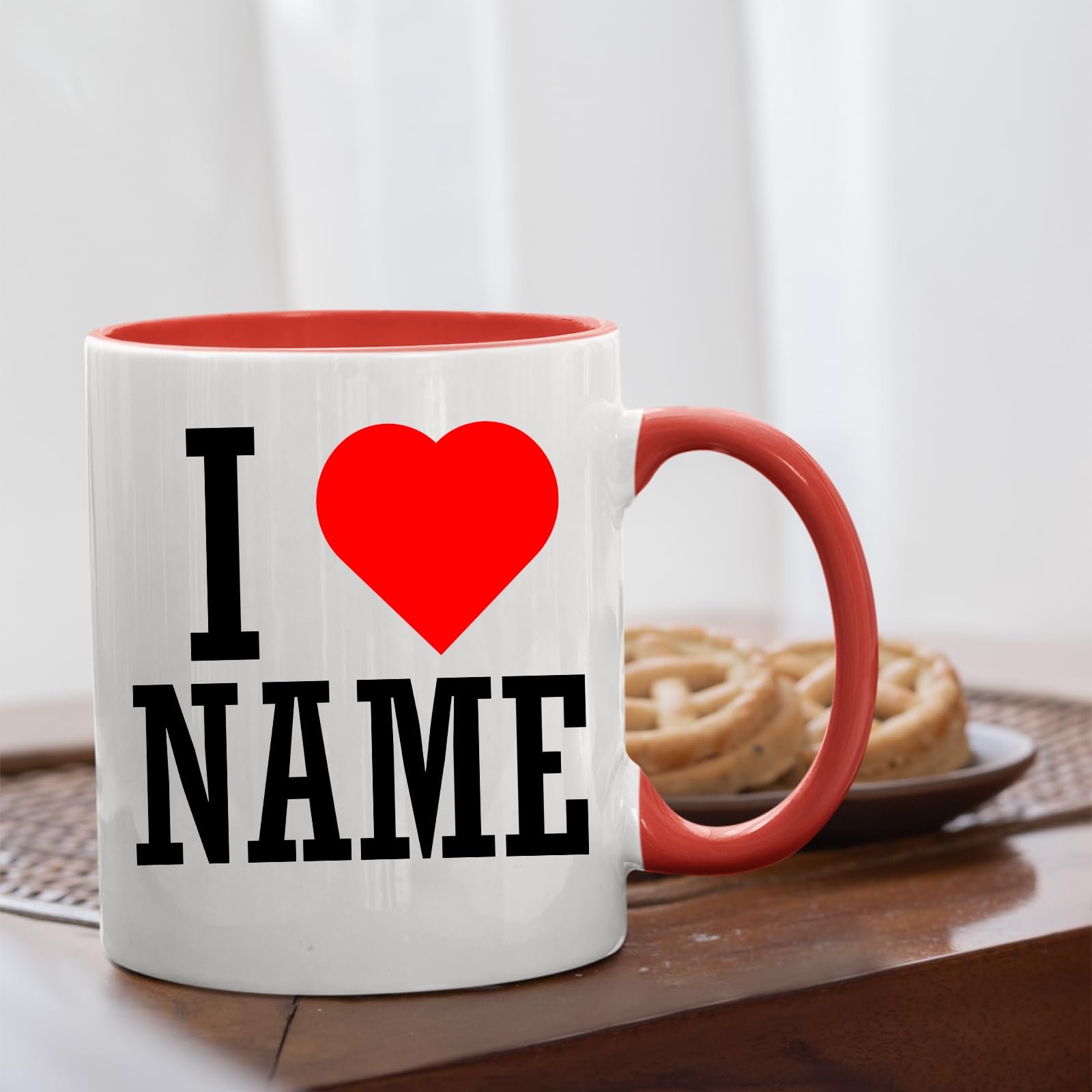 61fk5qmttyl.jpg I love name mug with a red handle on a table