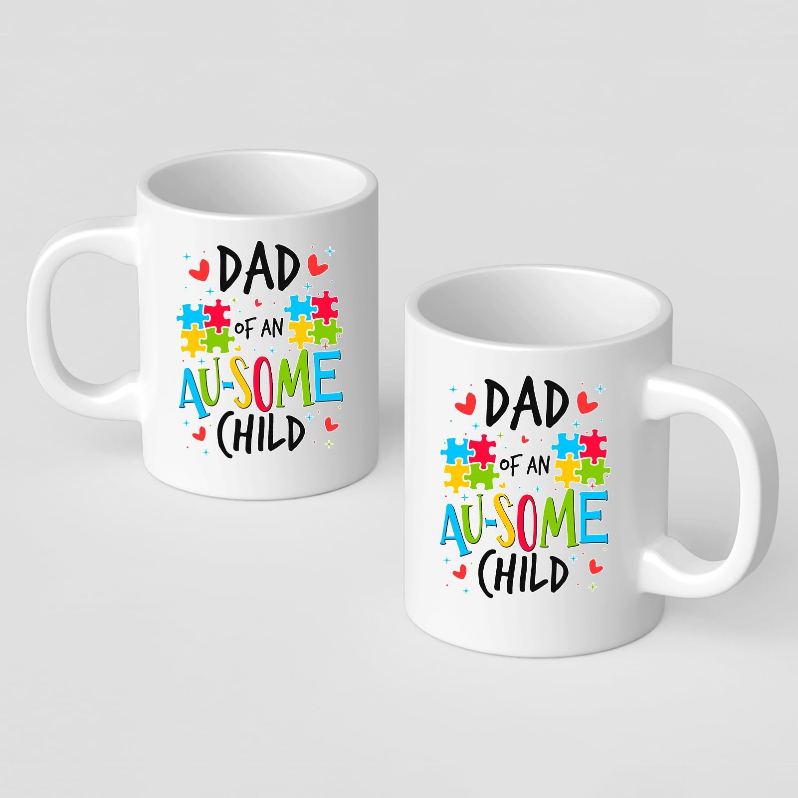 61mtdkxhl l.jpg Front and back of the Dad of an Au-Some Child mug