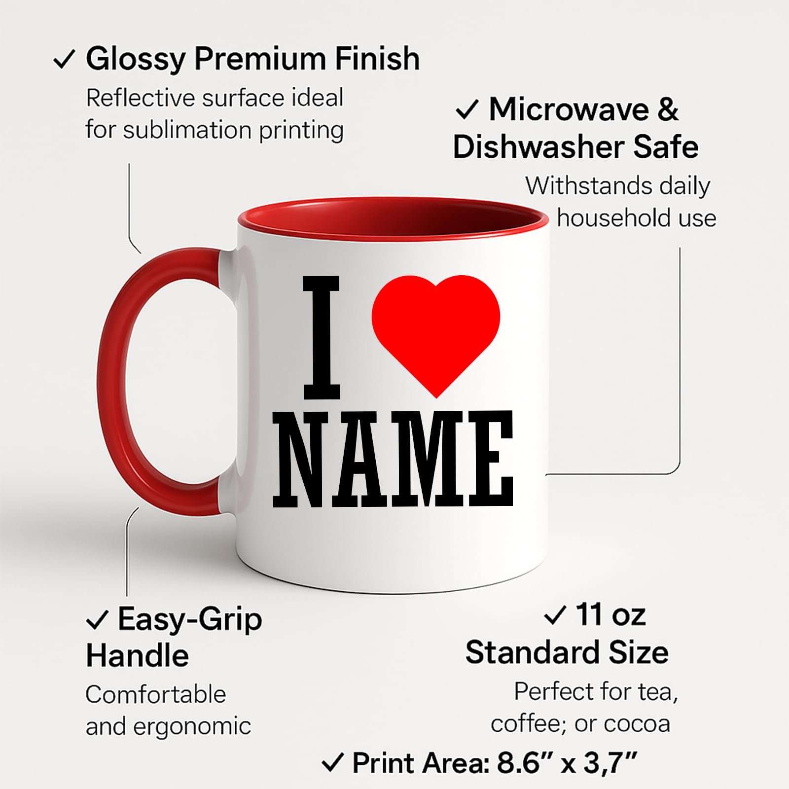 61udsvgpjhl.jpg Personalised I Love Name Colour Handle Mug – product photo 2