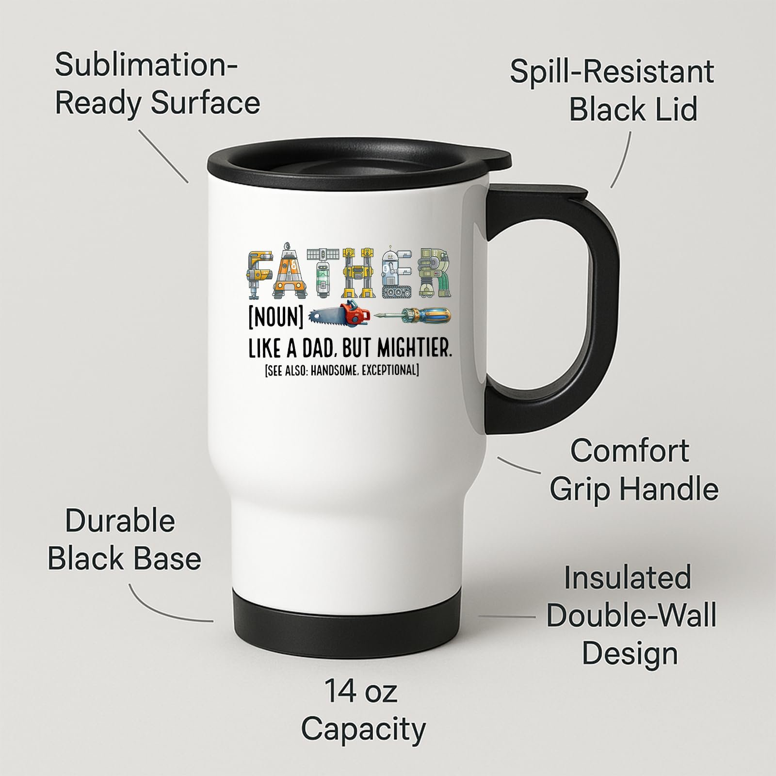 61urckosw0l.jpg Father Noun Definition Travel Mug – product photo 2