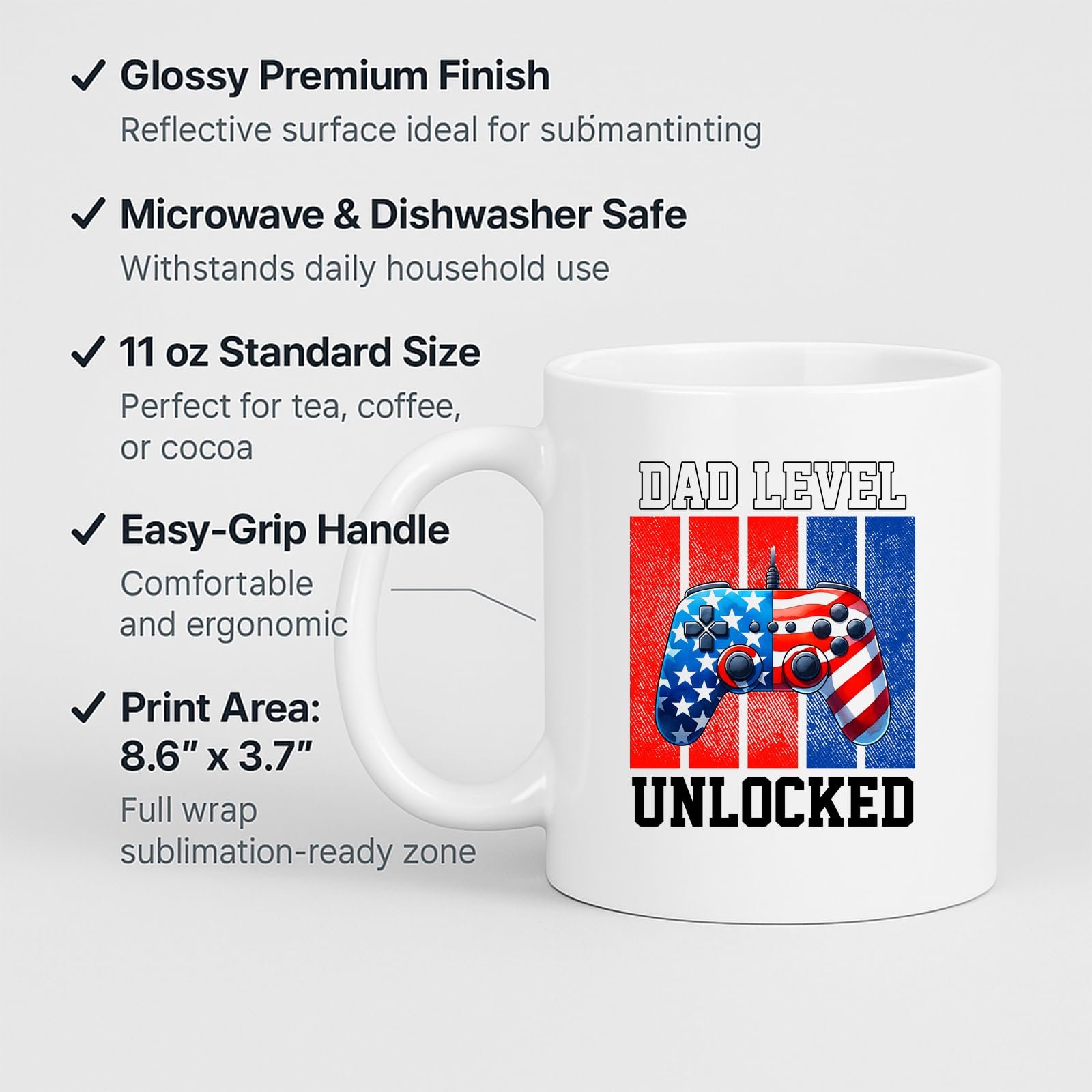 710egcrrsml.jpg Dad Level Unlocked Gamer Mug – product photo 2