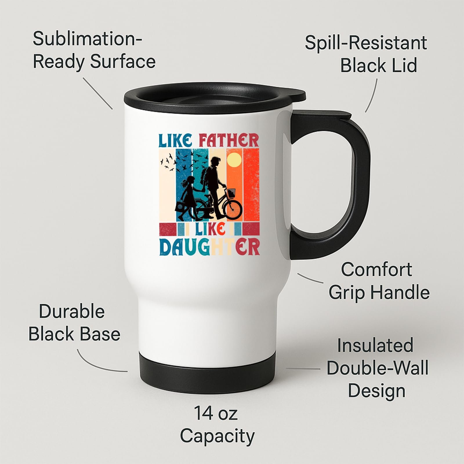 7141glbkcil.jpg Like Father Like Daughter Retro Travel Mug – product photo 2