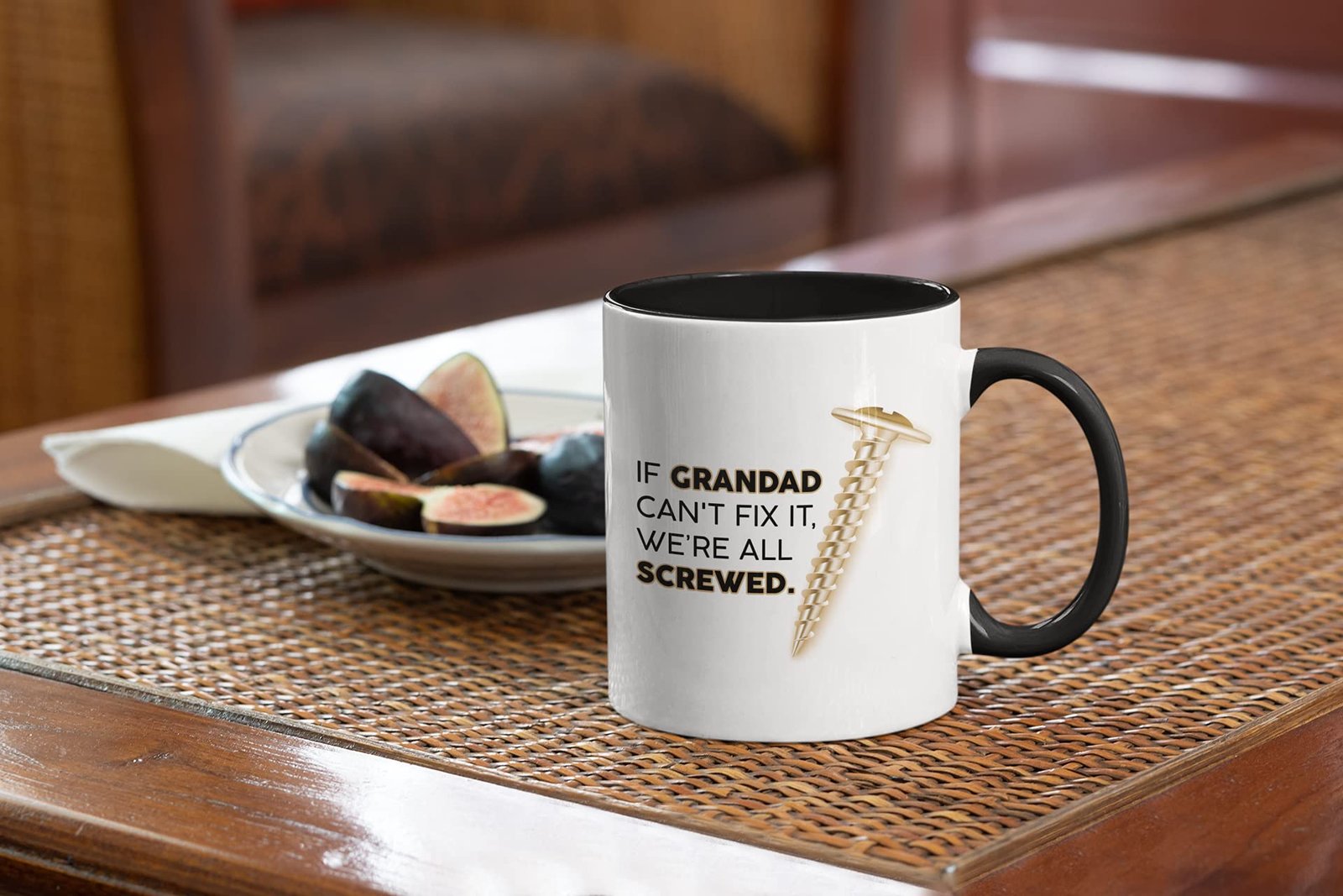 718atw7wtpl.jpg Grandad mug on a woven table mat