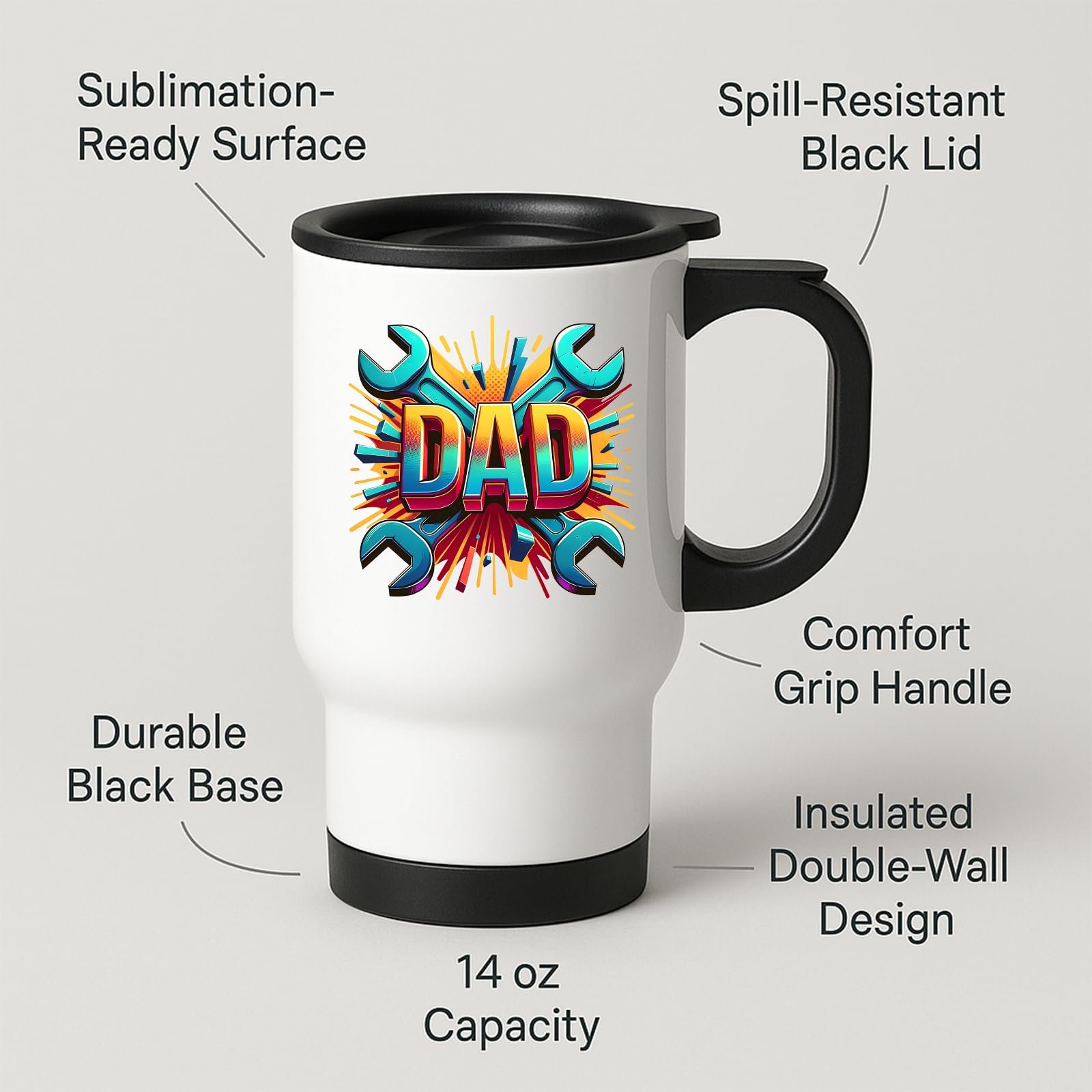 71ajpodkakl.jpg DAD Spanners Travel Mug – product photo 2