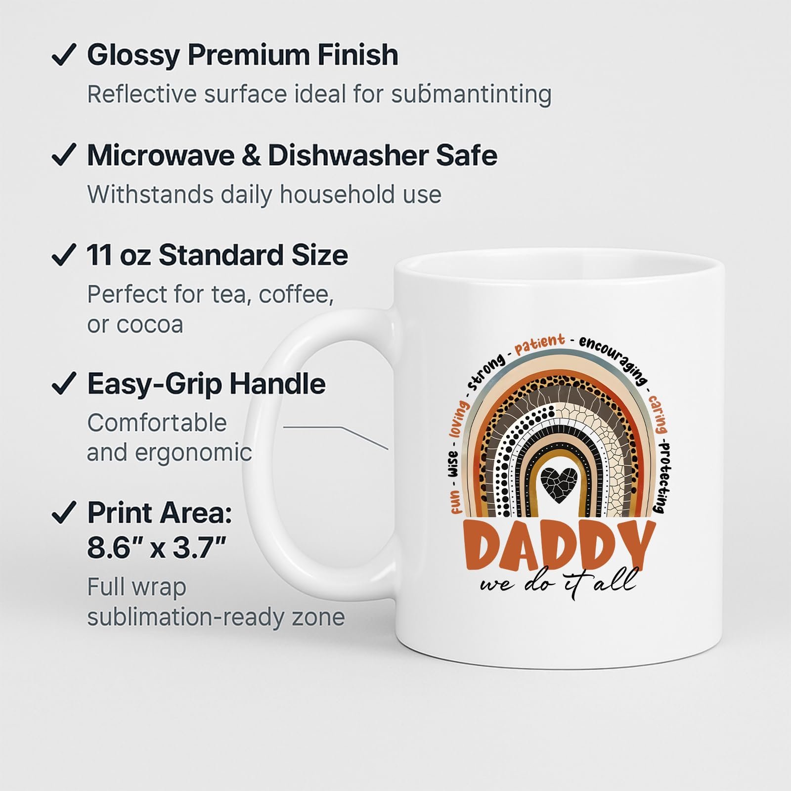 71bon4zyiel.jpg Daddy We Do It All Boho Rainbow Mug – product photo 2