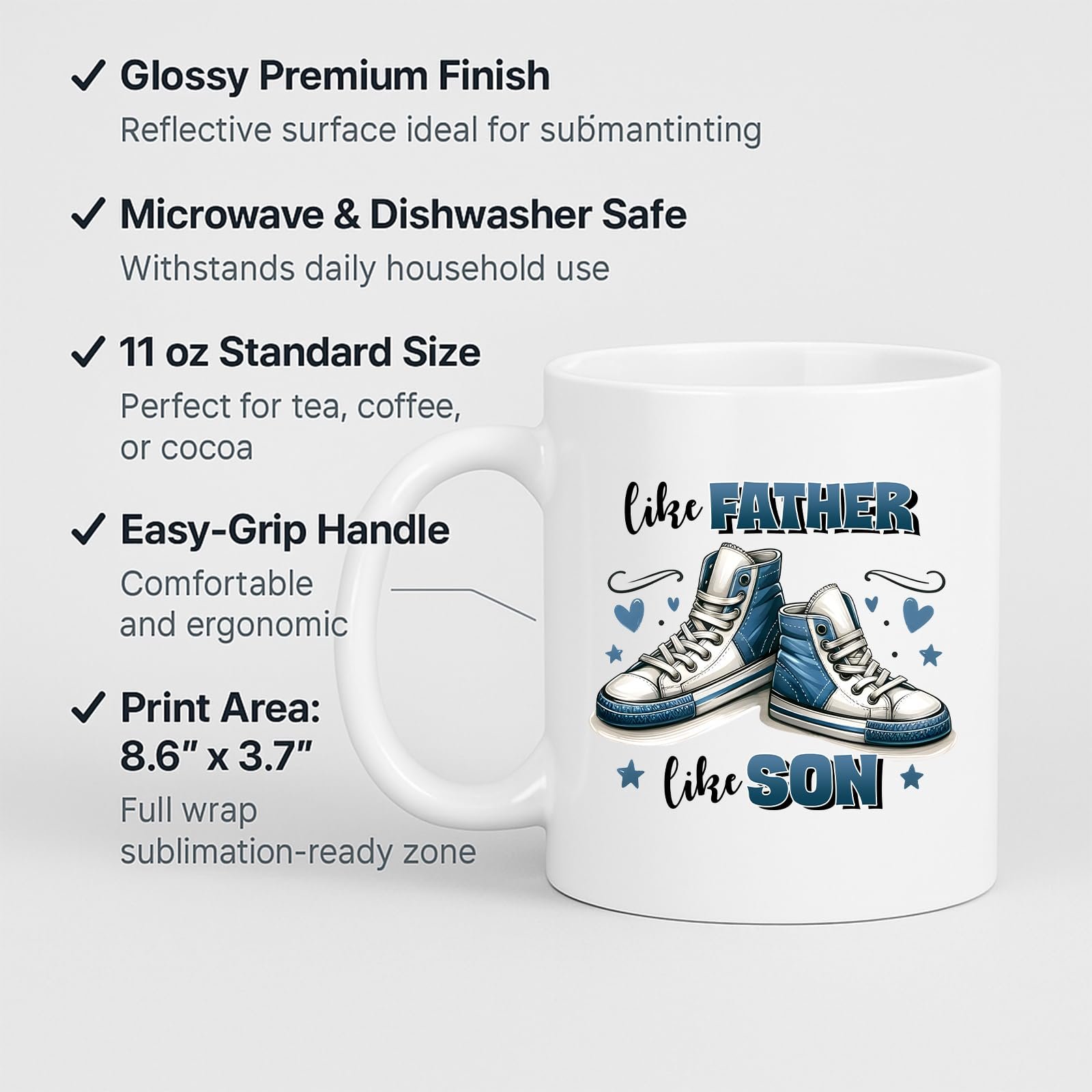 71ciokxivsl.jpg Like Father Like Son Sneakers Mug – product photo 2
