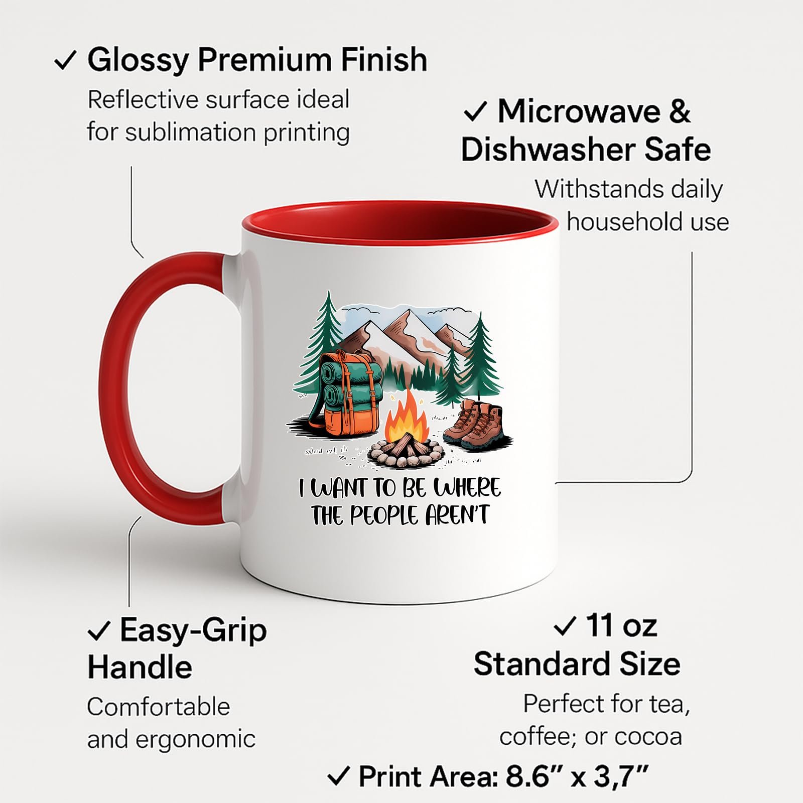 71cphzgkifl.jpg I Want to Be Where the People Aren't Camping Colour Handle Mug – product photo 2