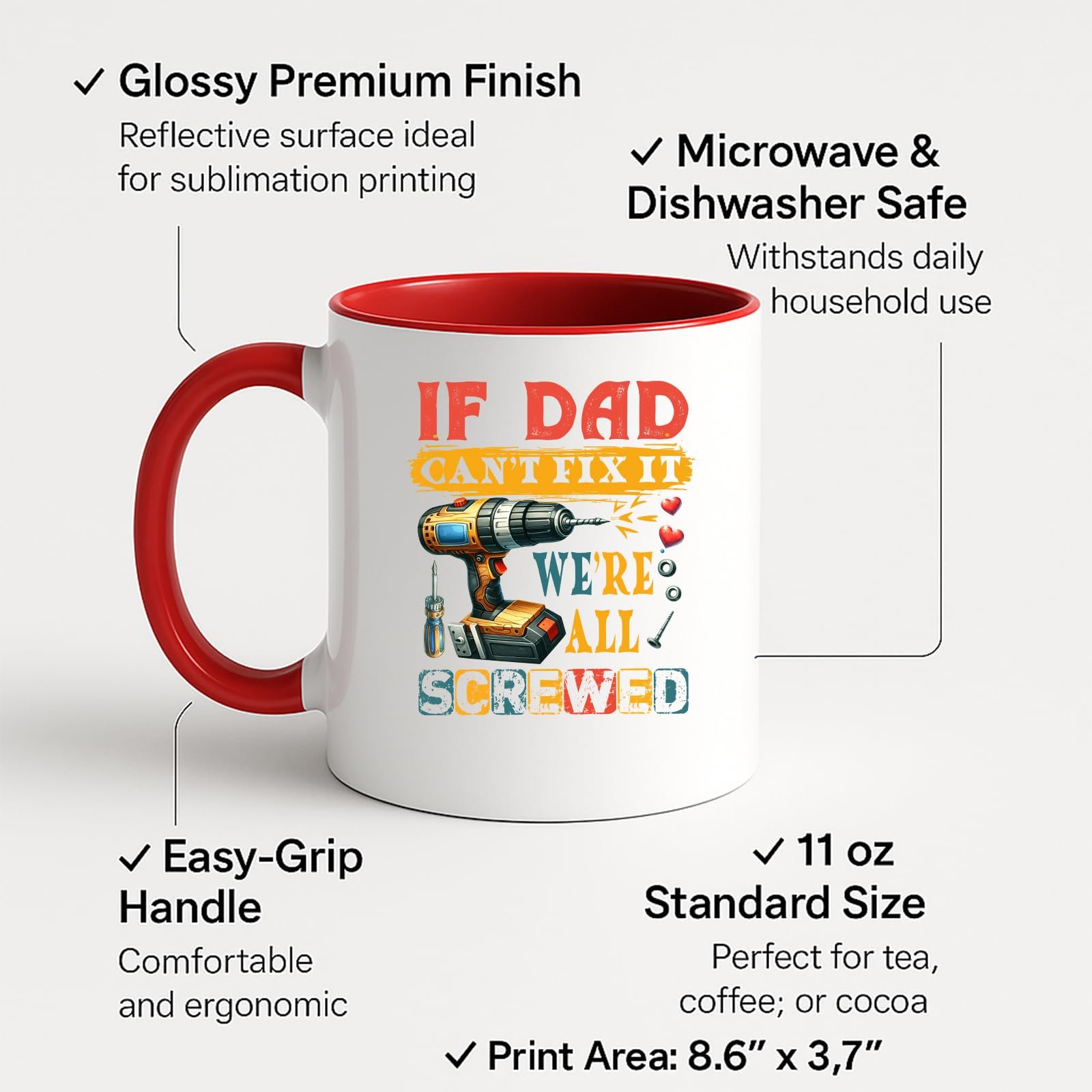 71jgvsgv2bl.jpg If Dad Can't Fix It We're All Screwed Colour Handle Mug – product photo 2
