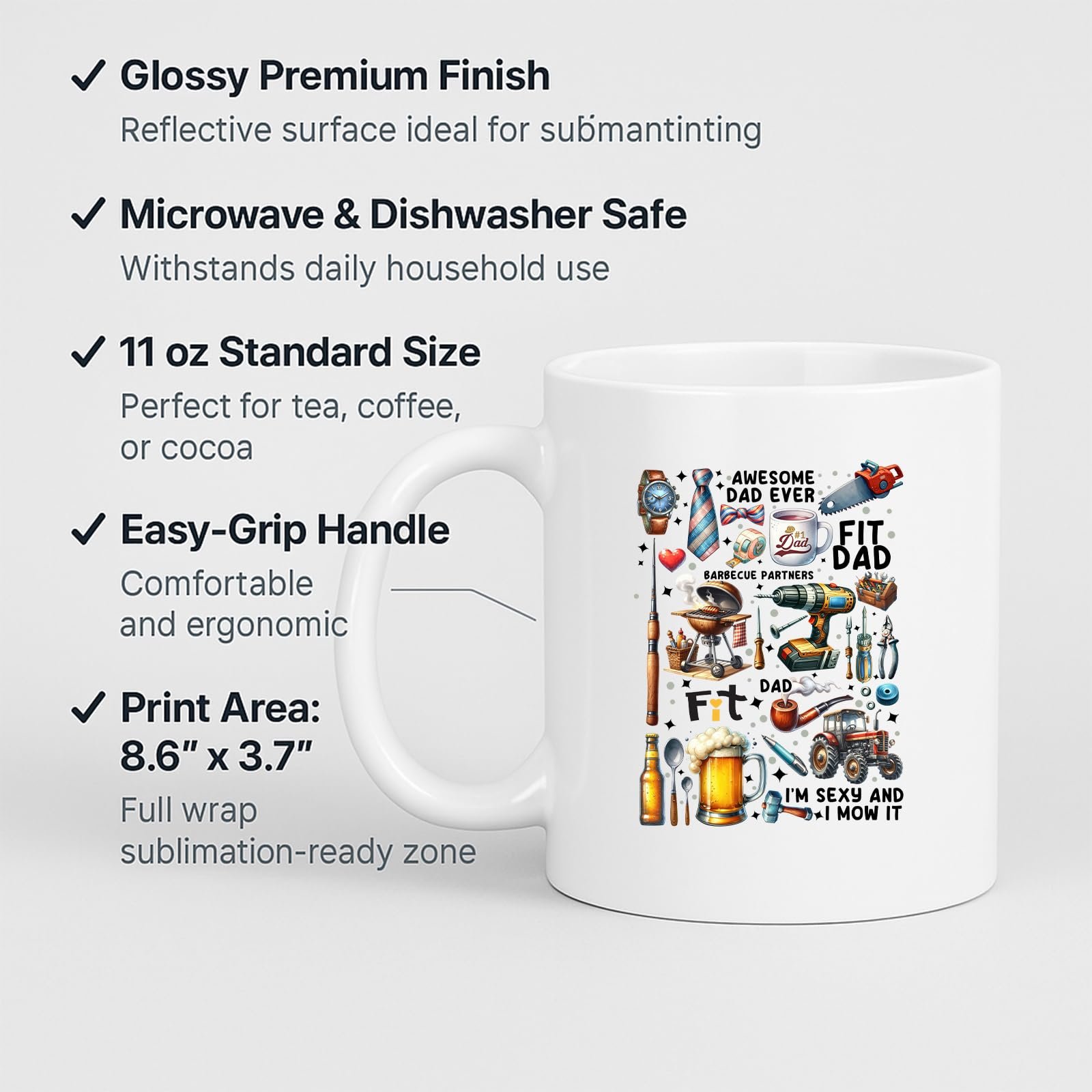 71knxkm7apl.jpg Awesome Dad Ever Icons Mug – product photo 2
