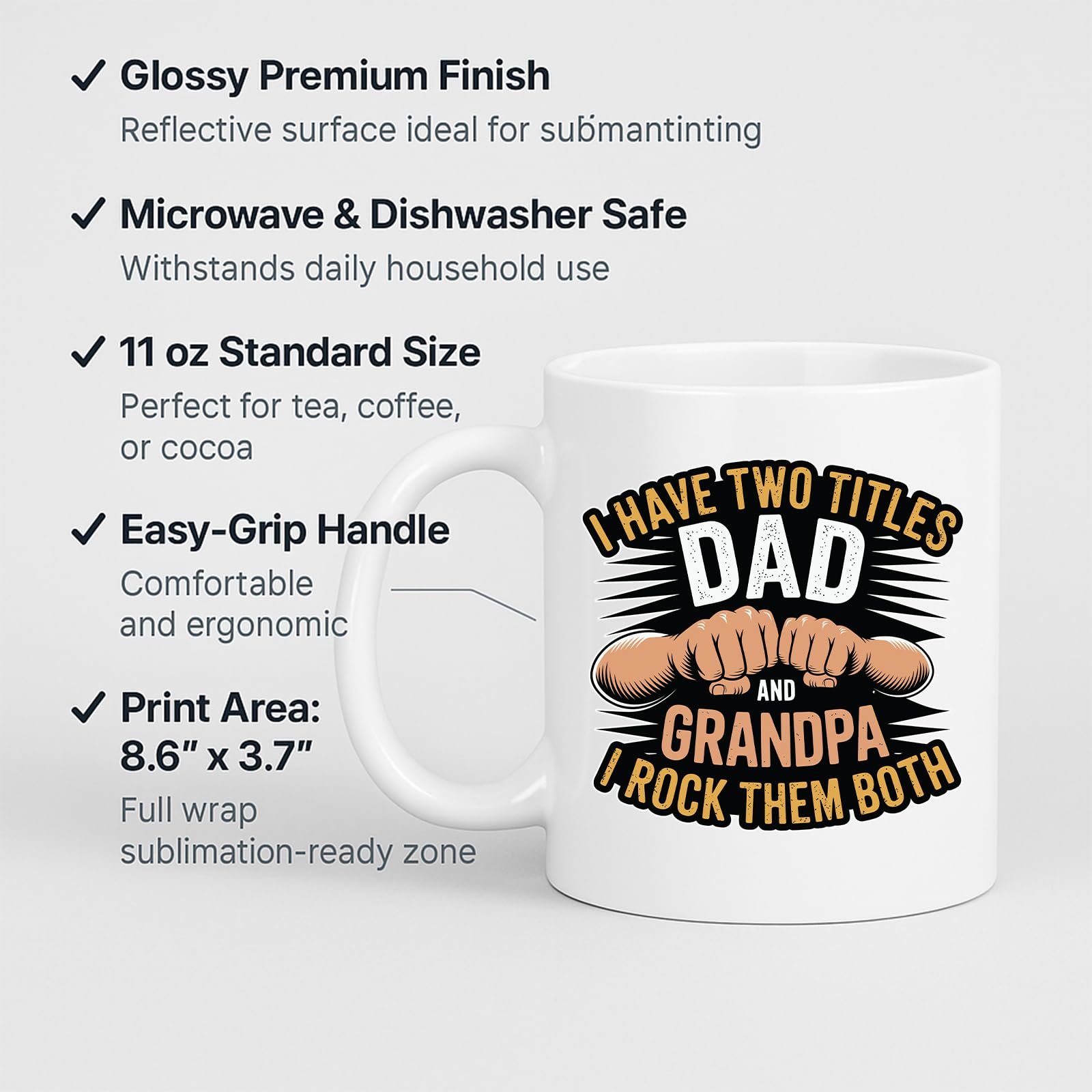 71mmsebfi0l.jpg I Have Two Titles Dad and Grandpa Mug – product photo 2