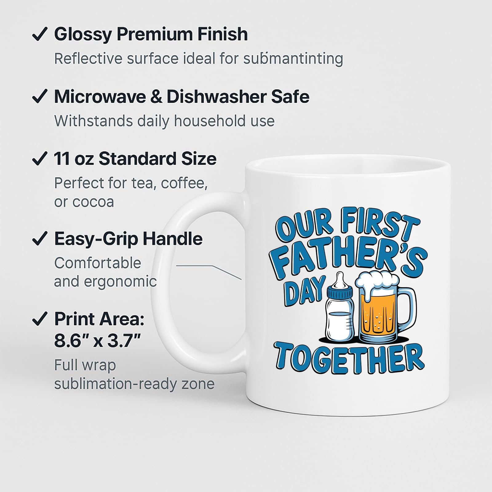 71tmwc4m5bl.jpg Our First Father's Day Together Bottle and Beer Mug – product photo 2