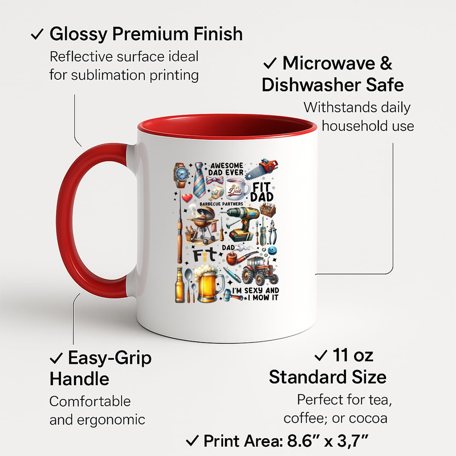 71wqvkxcczl.jpg Awesome Dad Ever Icons Colour Handle Mug – product photo 2