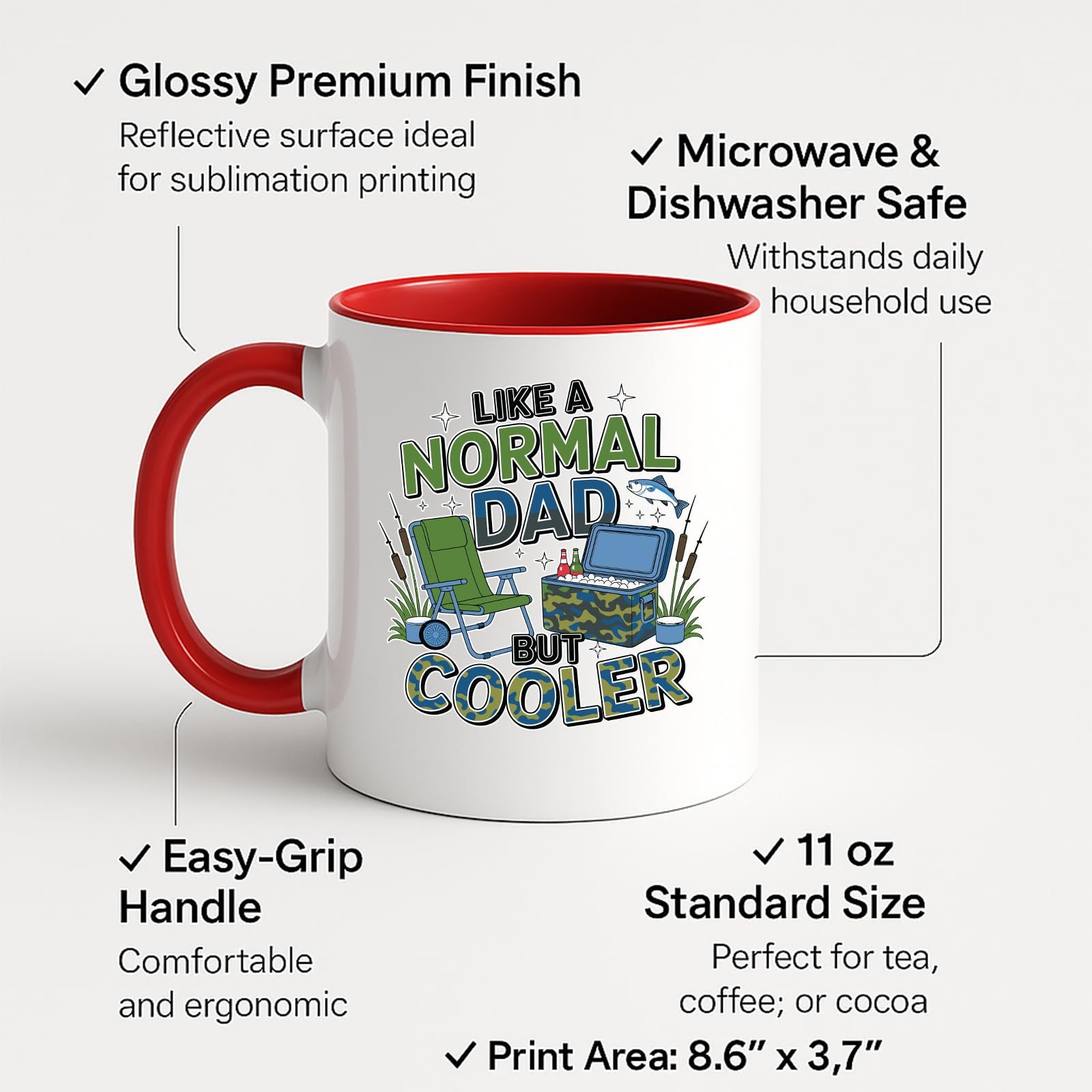 71wxqpio4zl.jpg Like a Normal Dad But Cooler Camping Colour Handle Mug – product photo 2