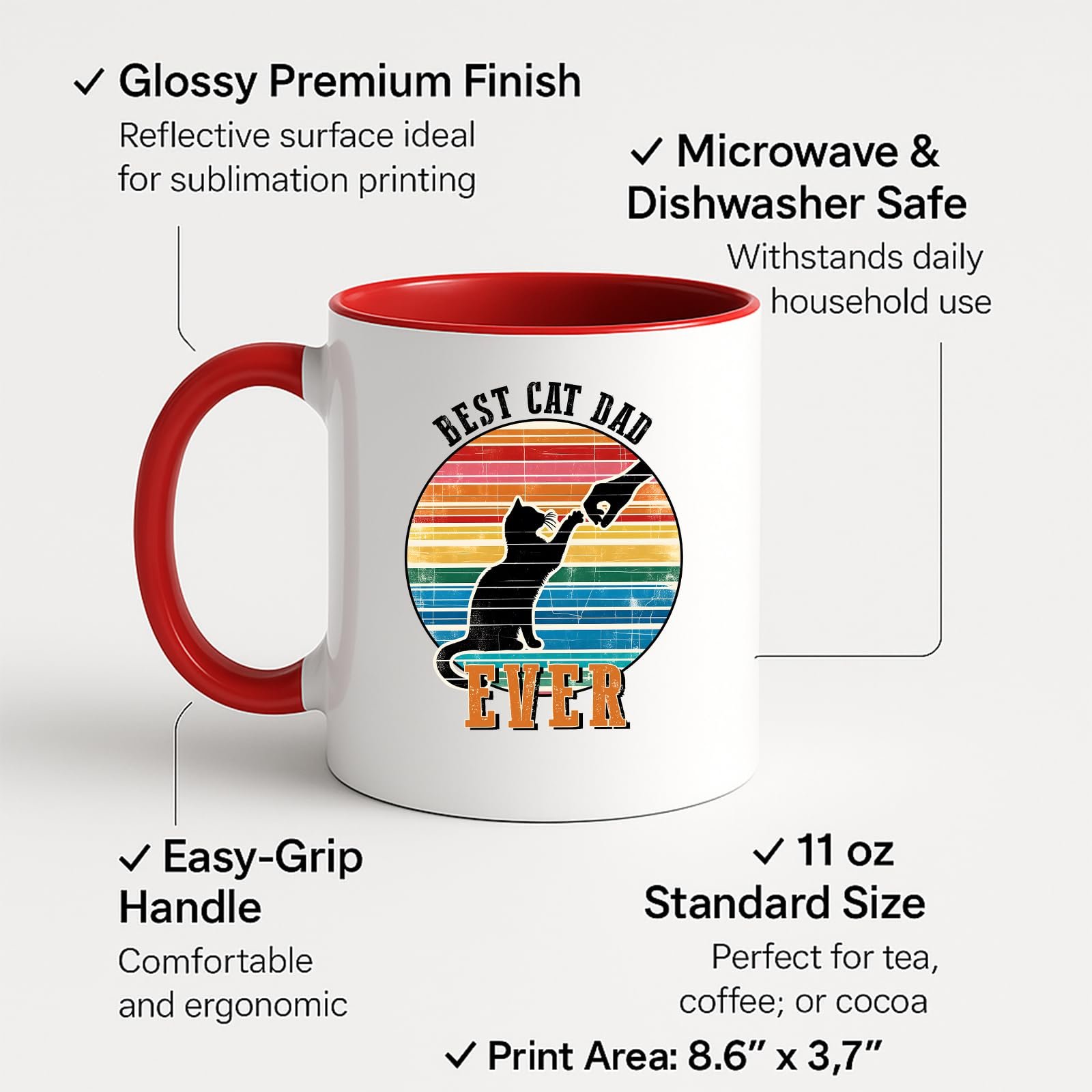 71acymbgmel.jpg Best Cat Dad Ever Colour Handle Mug – product photo 2