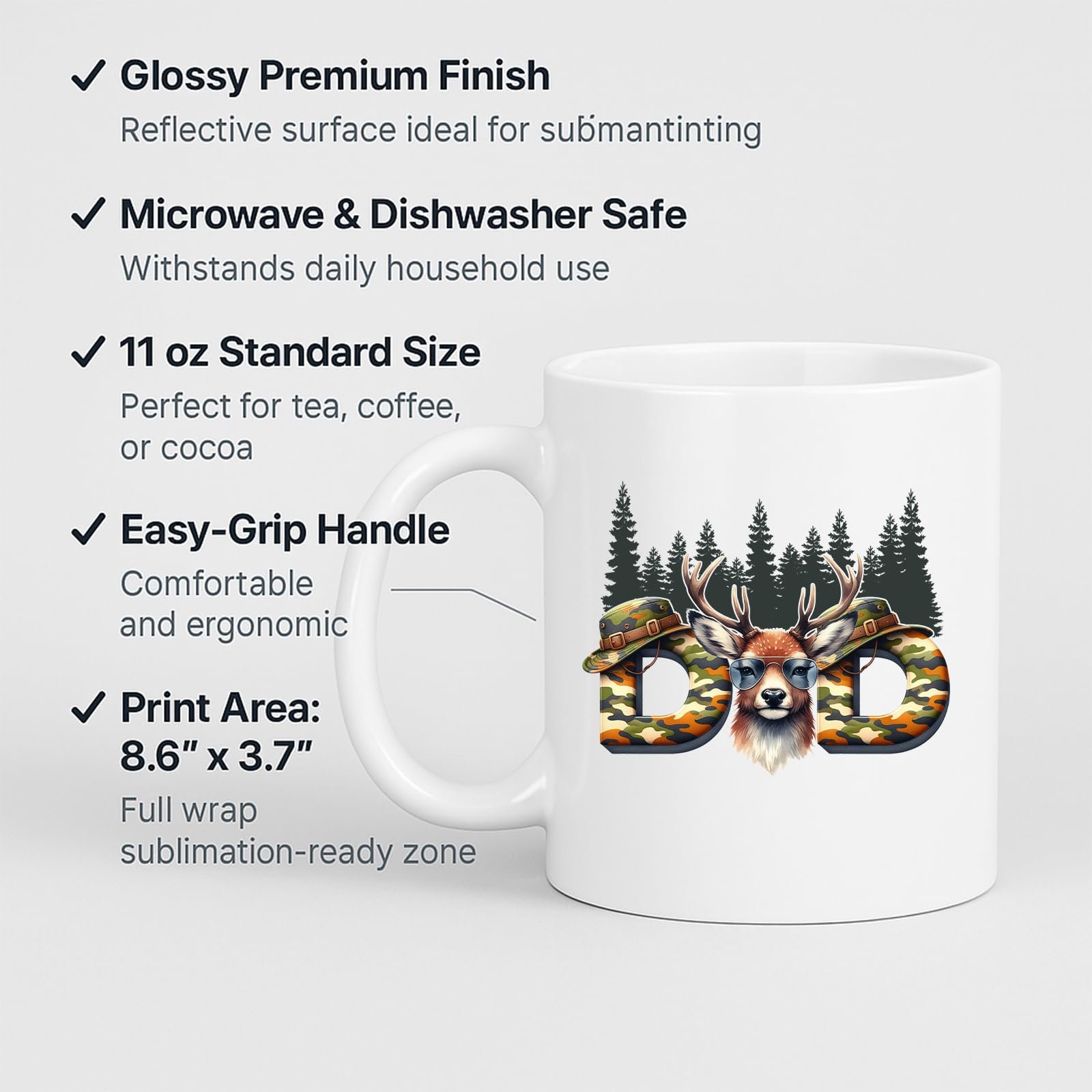 71azbacd9dl.jpg Hunting Dad Deer Mug – product photo 2