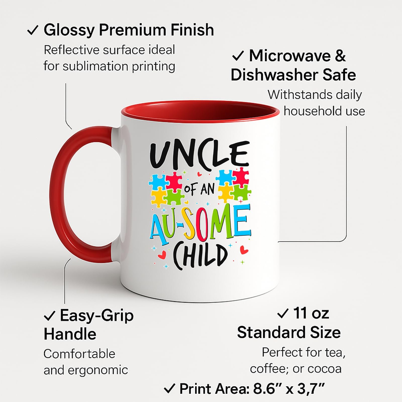 71bqlbuqljl.jpg Uncle of an Au-Some Child Colour Handle Mug – product photo 2
