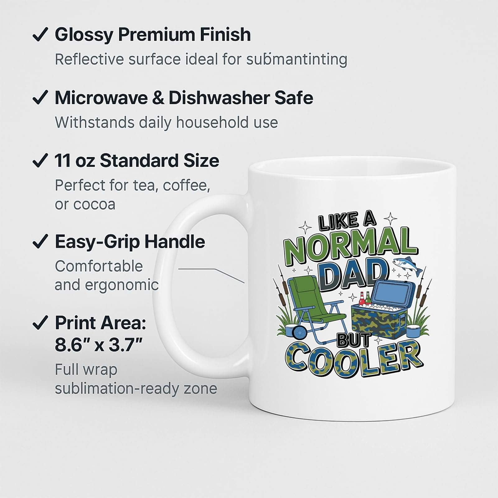 71idb6vr3gl.jpg Like a Normal Dad But Cooler Camping Mug – product photo 2