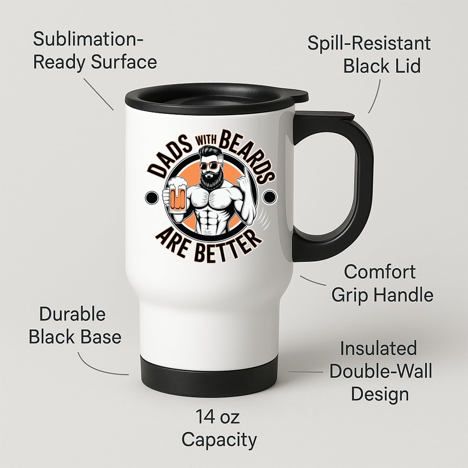 71janraltfl.jpg Dads With Beards Are Better Travel Mug – product photo 2