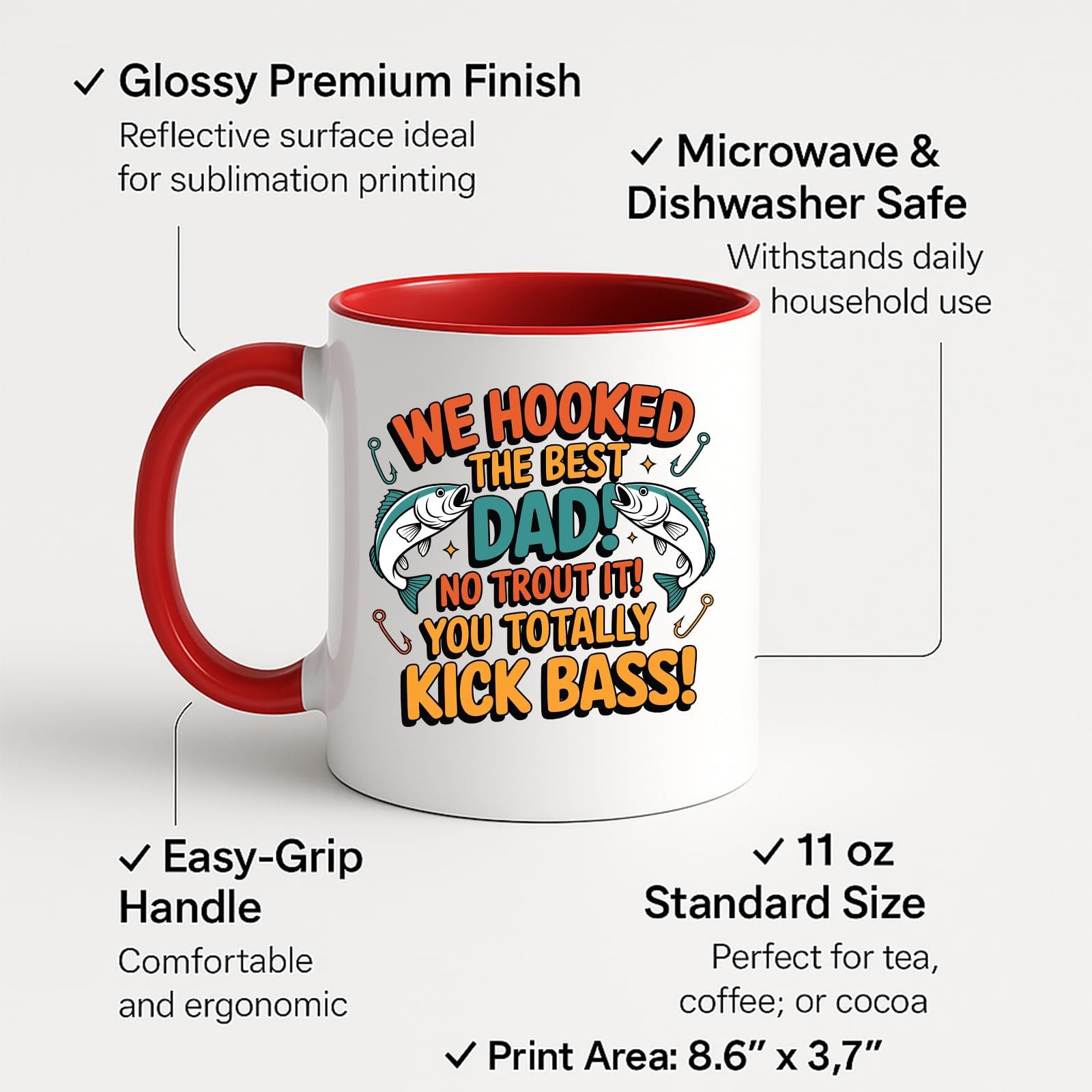 71jcqzgfnhl.jpg We Hooked the Best Dad Colour Handle Mug – product photo 2