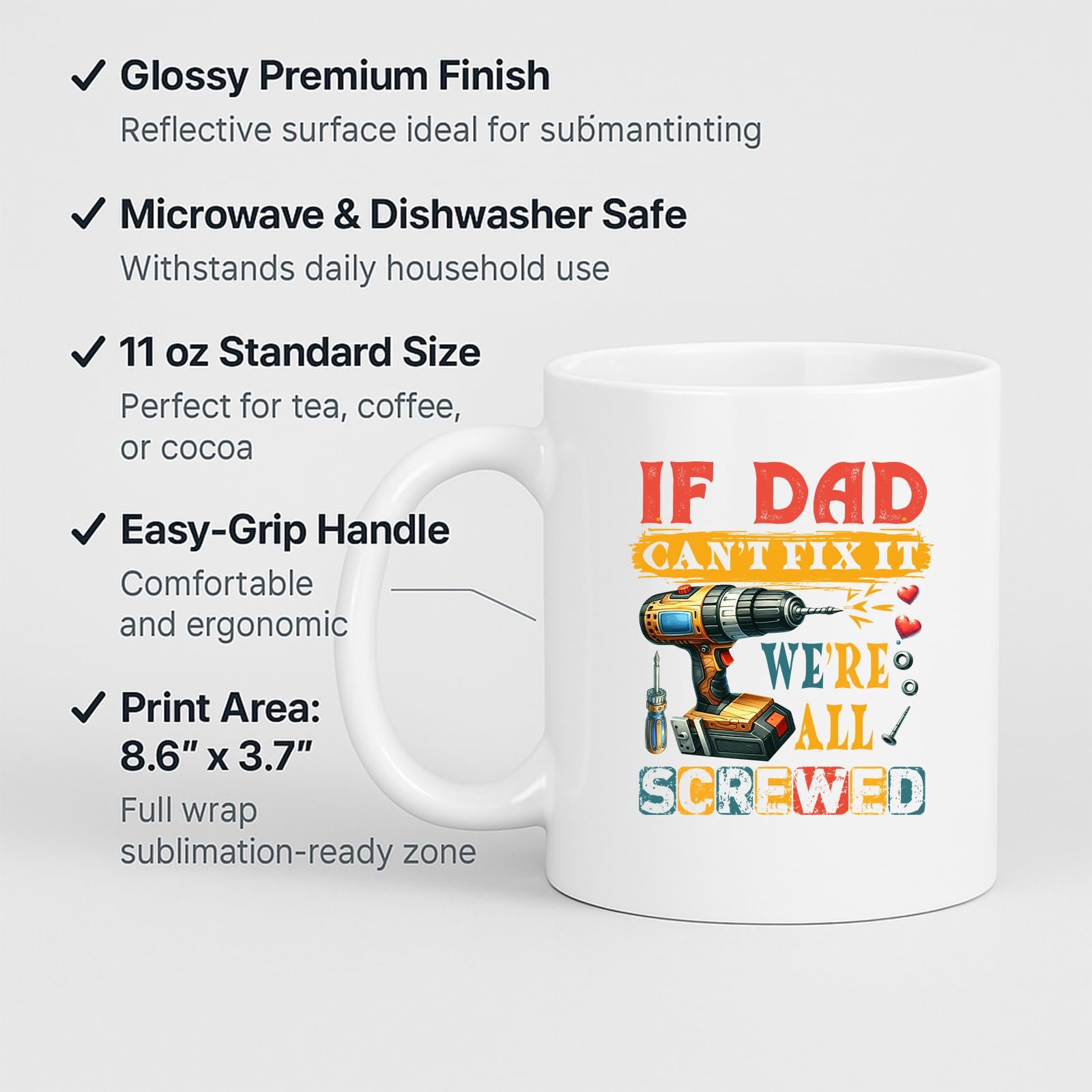 71m3uqqy7ul.jpg If Dad Can't Fix It We're All Screwed Mug – product photo 2