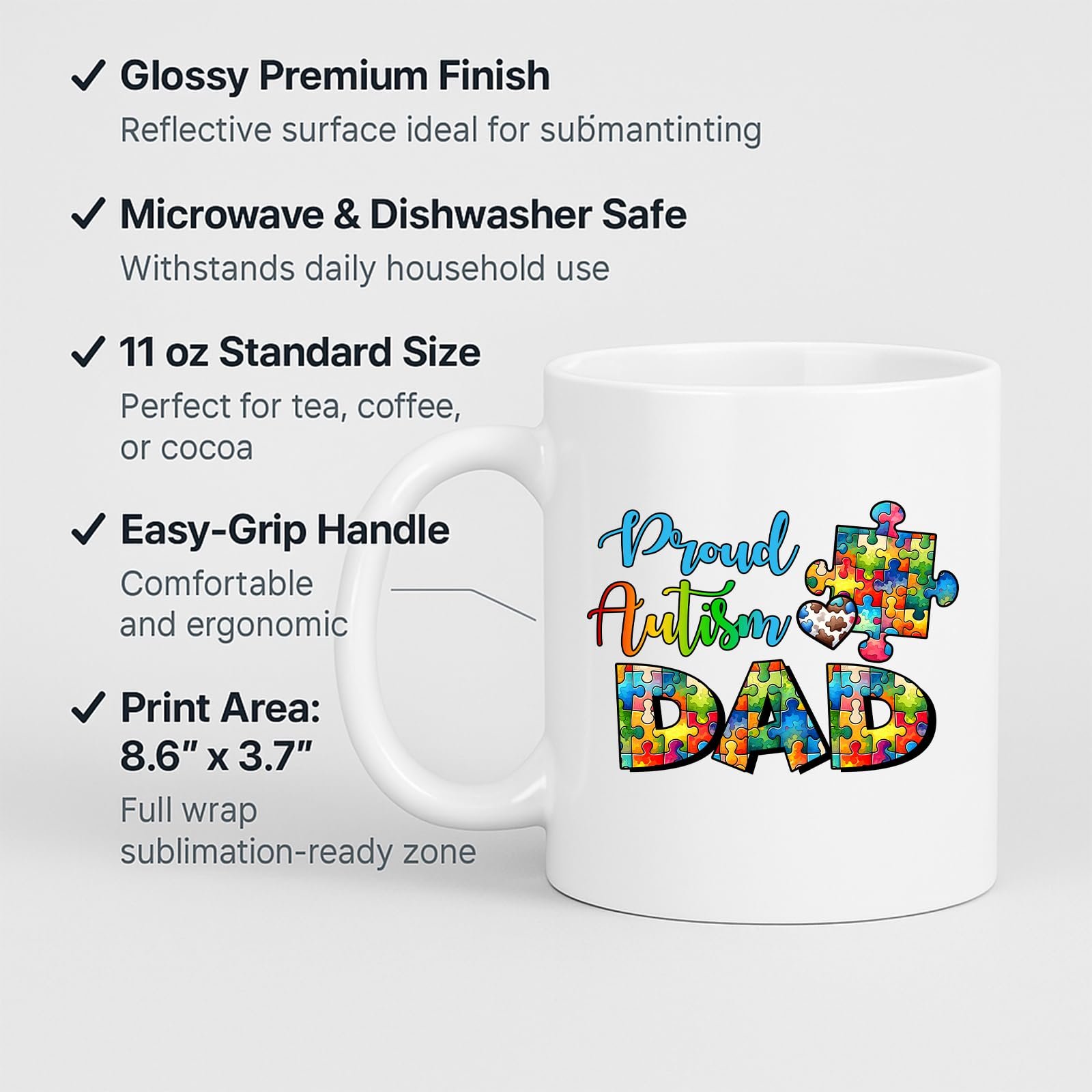 71nj8dzu3 l.jpg Proud Autism Dad Mug – product photo 2