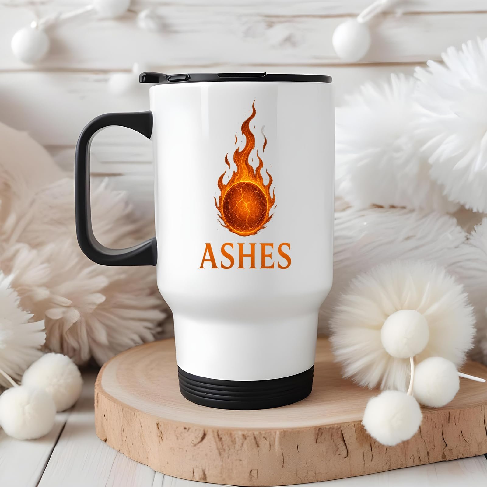 71rc6qiwkol.jpg Ashes Flaming Cricket Ball Travel Mug – product photo 5