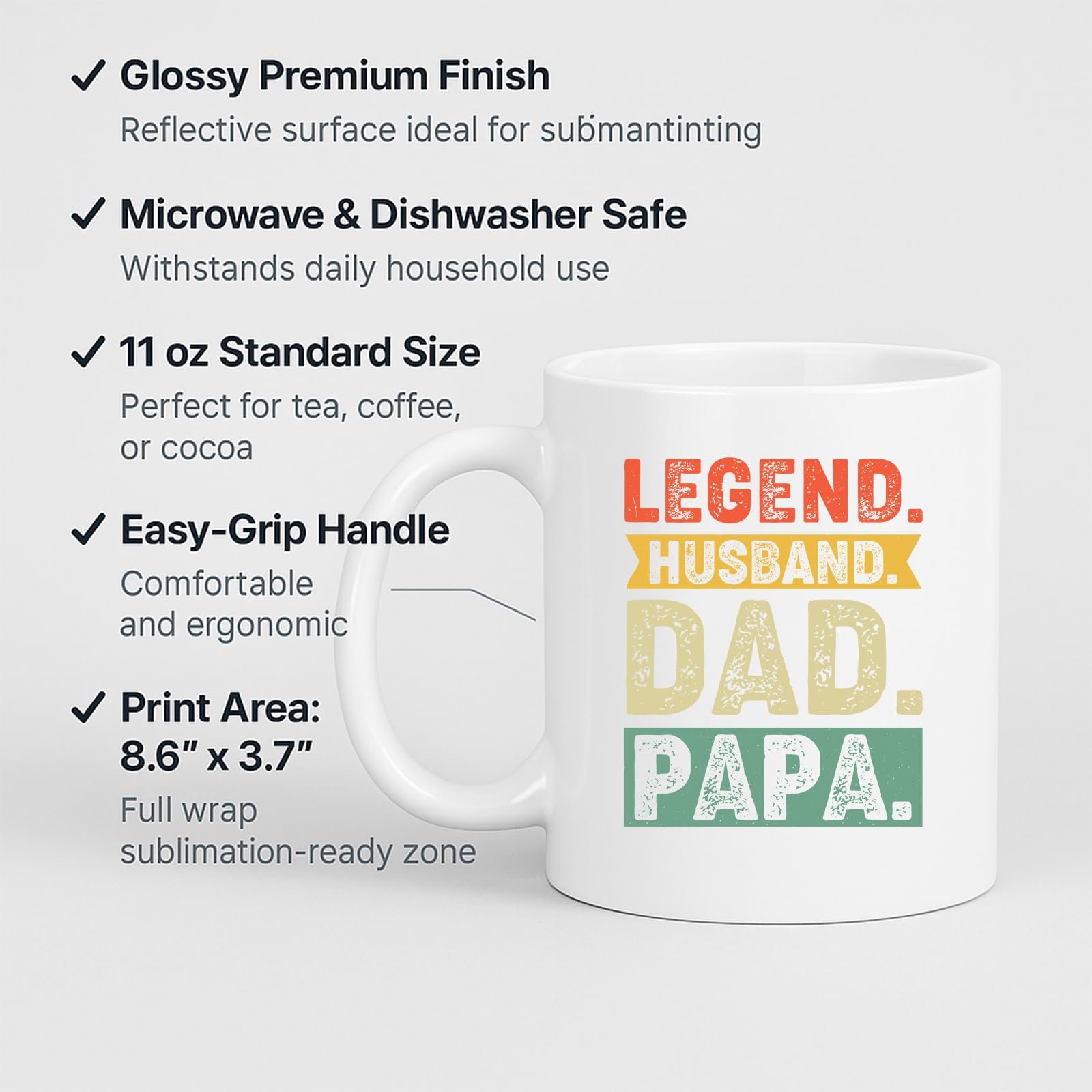 71sdu0 xpfl.jpg Legend Husband Dad Papa Mug – product photo 2