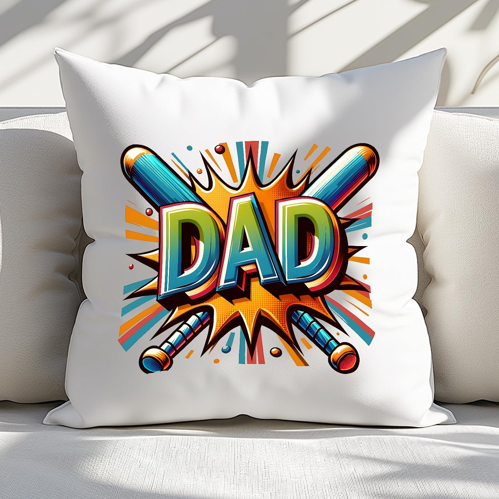 81bbgdjeinl.jpg DAD baseball bats cushion on a white sofa