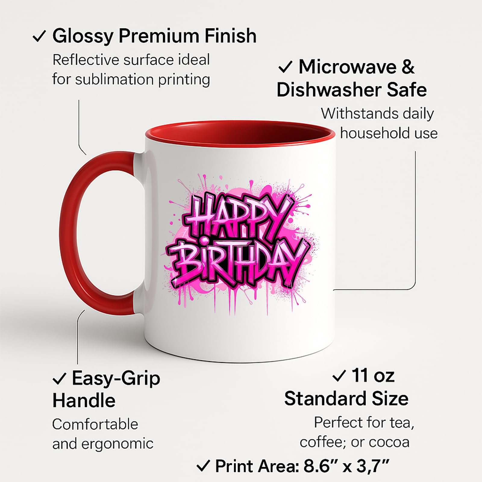 9753dffa.jpg Happy Birthday Colour Handle Mug – product photo 2