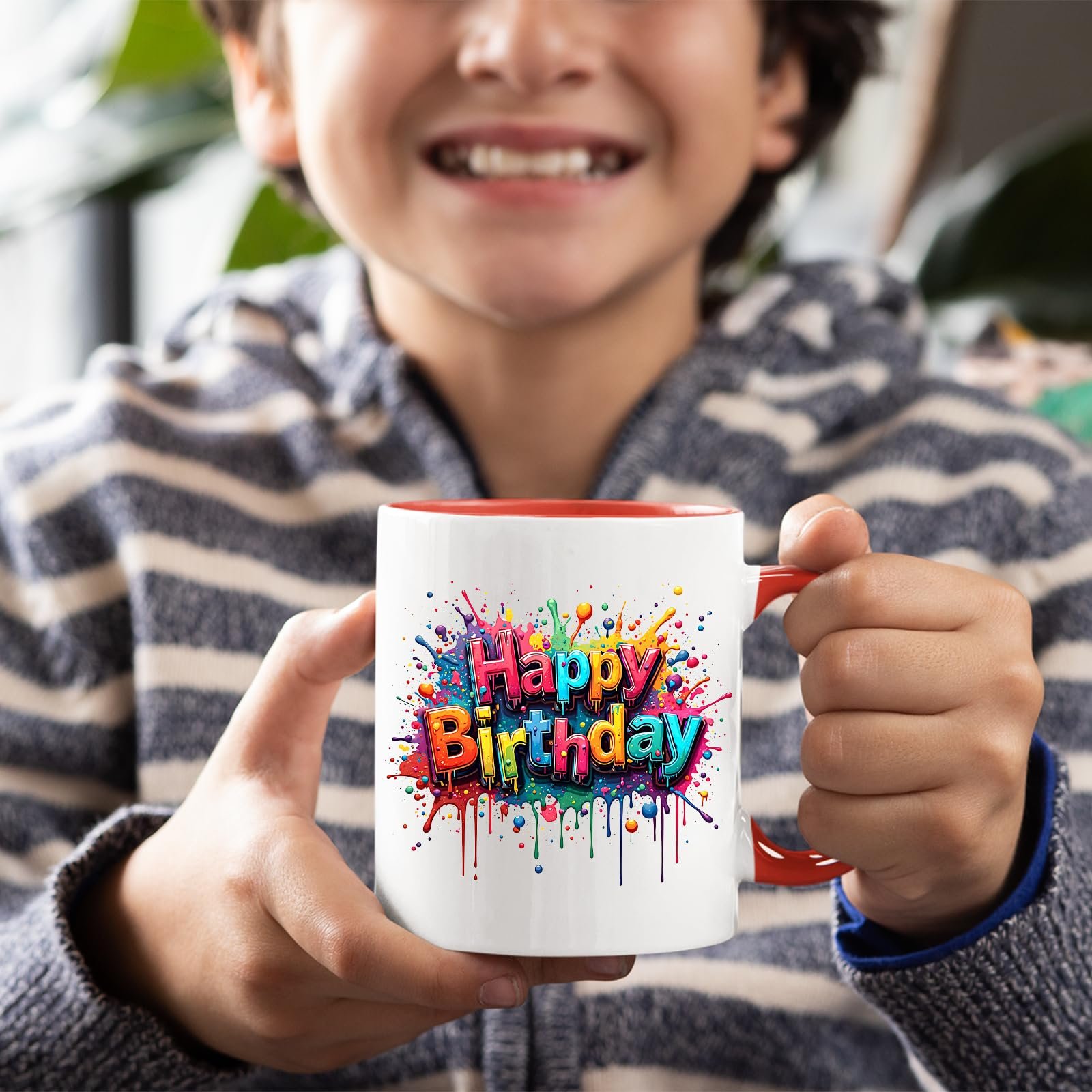 98c7a117.jpg Happy Birthday Colour Handle Mug – product photo 5